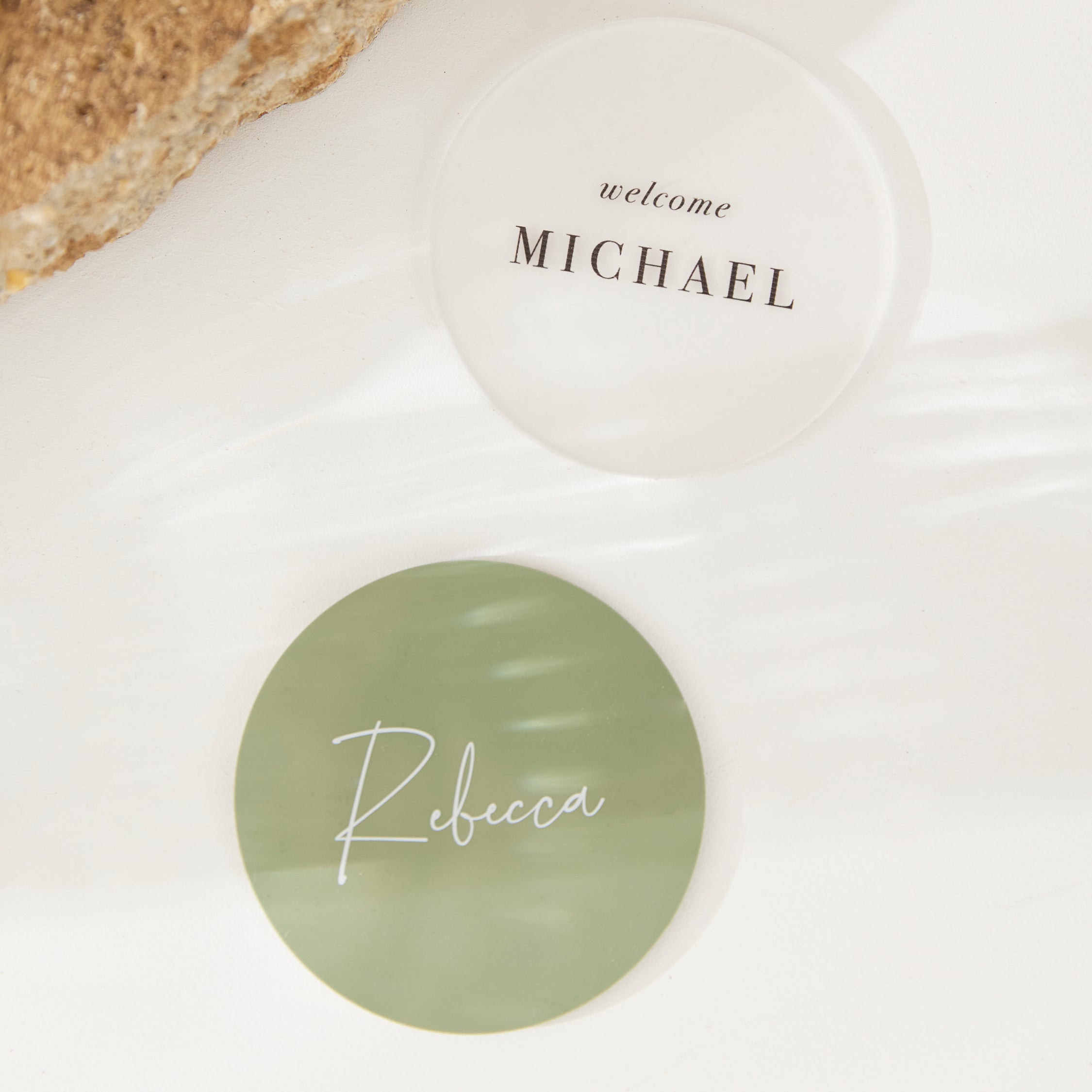 Acrylic Place Cards - Circle Place Cards
