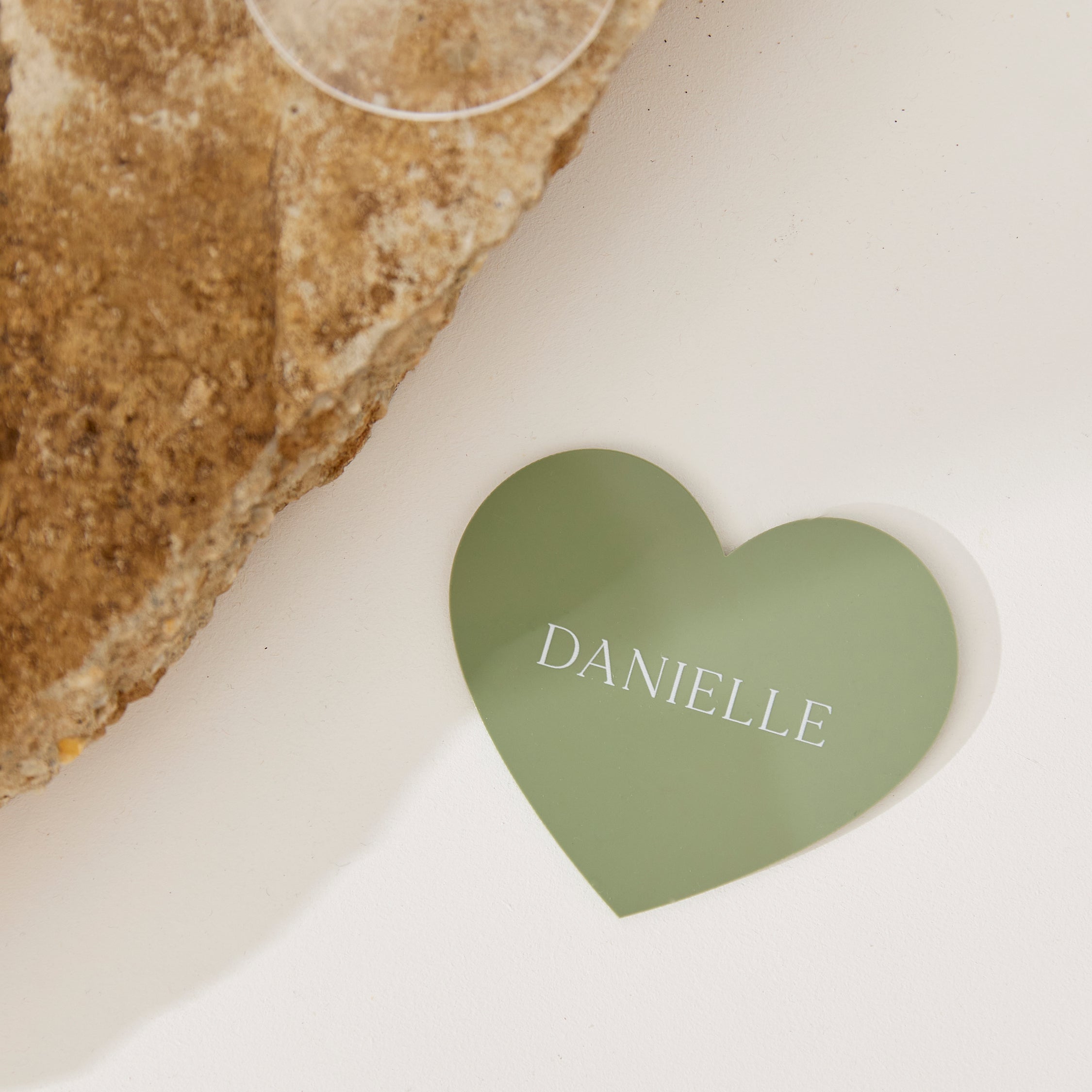 Acrylic Place Cards - Heart Shape