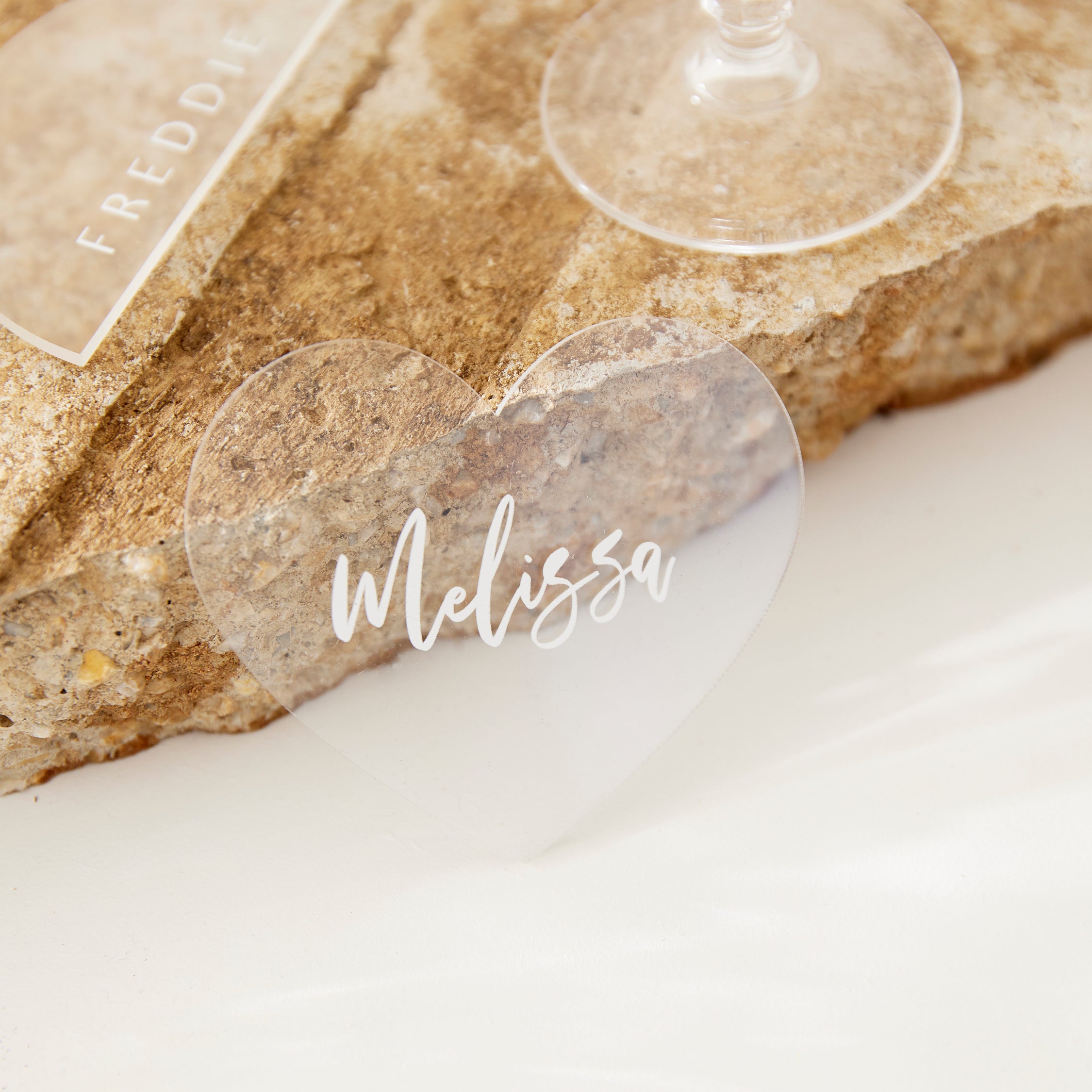 Acrylic Place Cards - Heart Shape