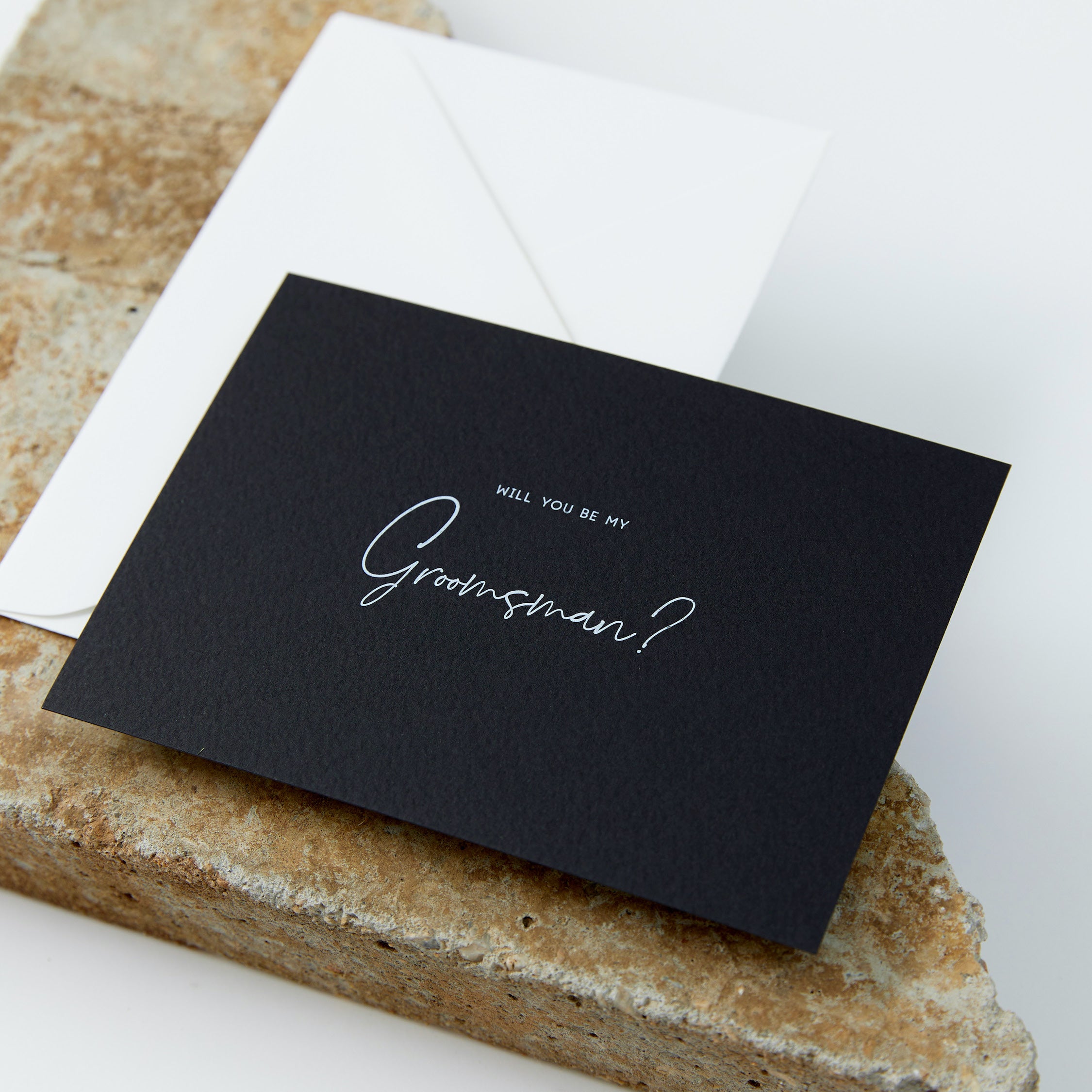 Groomsman Proposal Card - Black