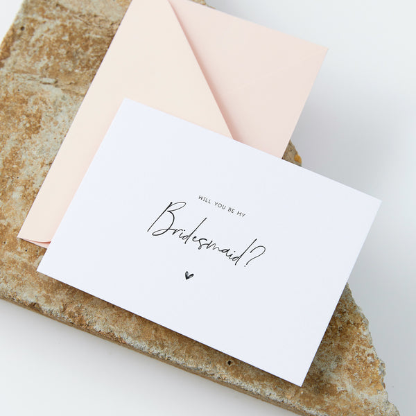 Bridesmaid Proposal Card - White
