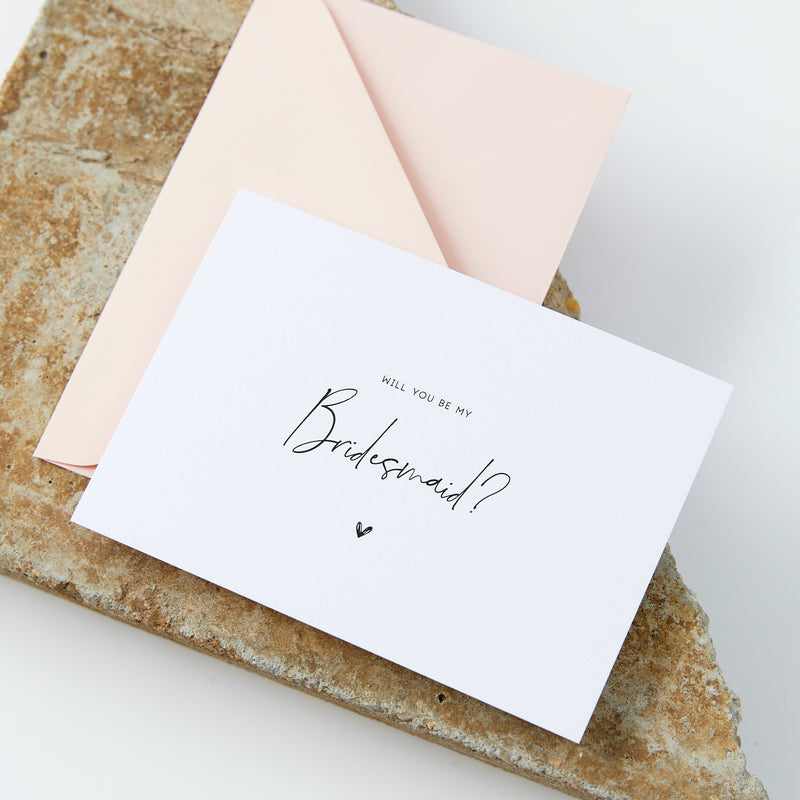 Bridesmaid Proposal Card - White