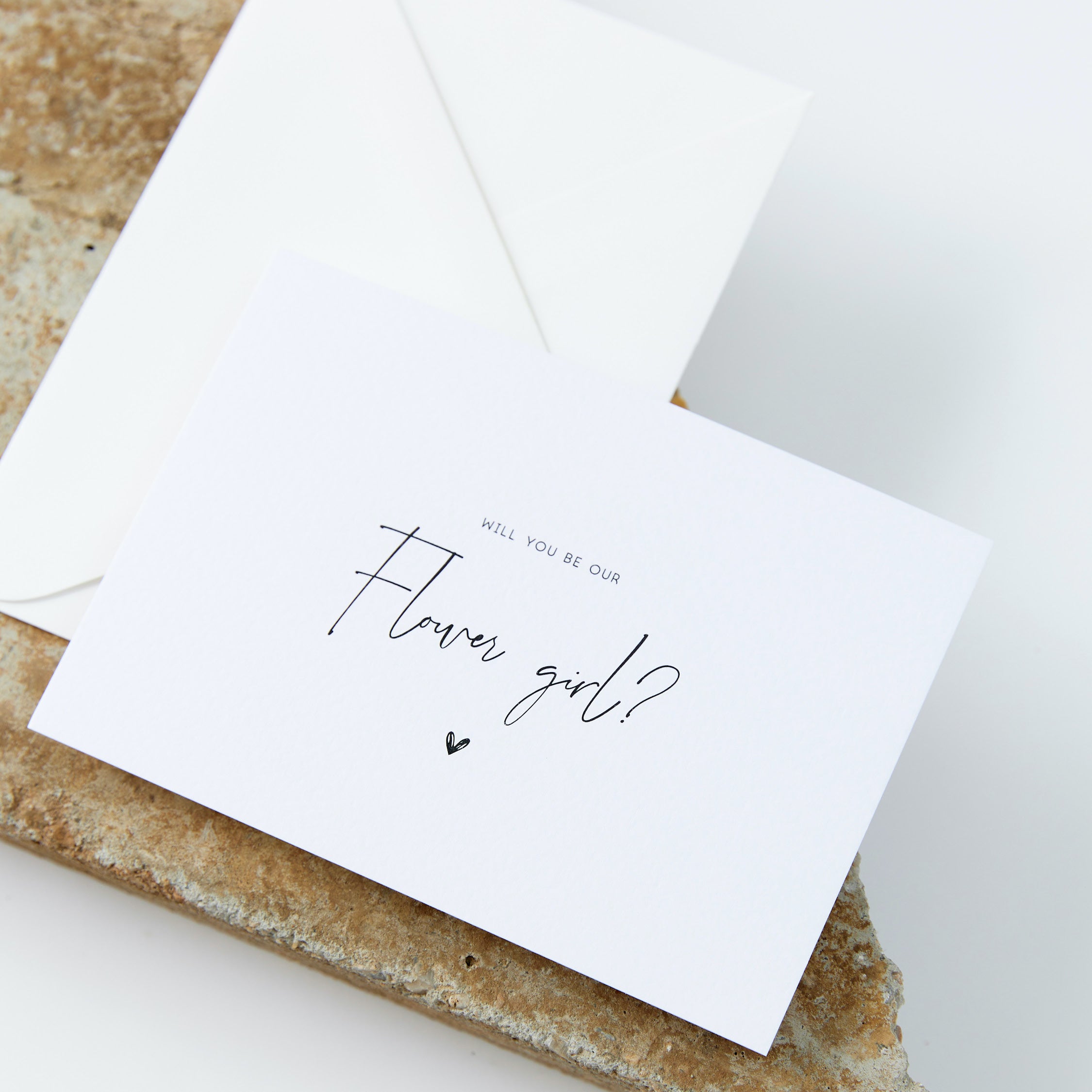 Flower Girl Proposal Card - White