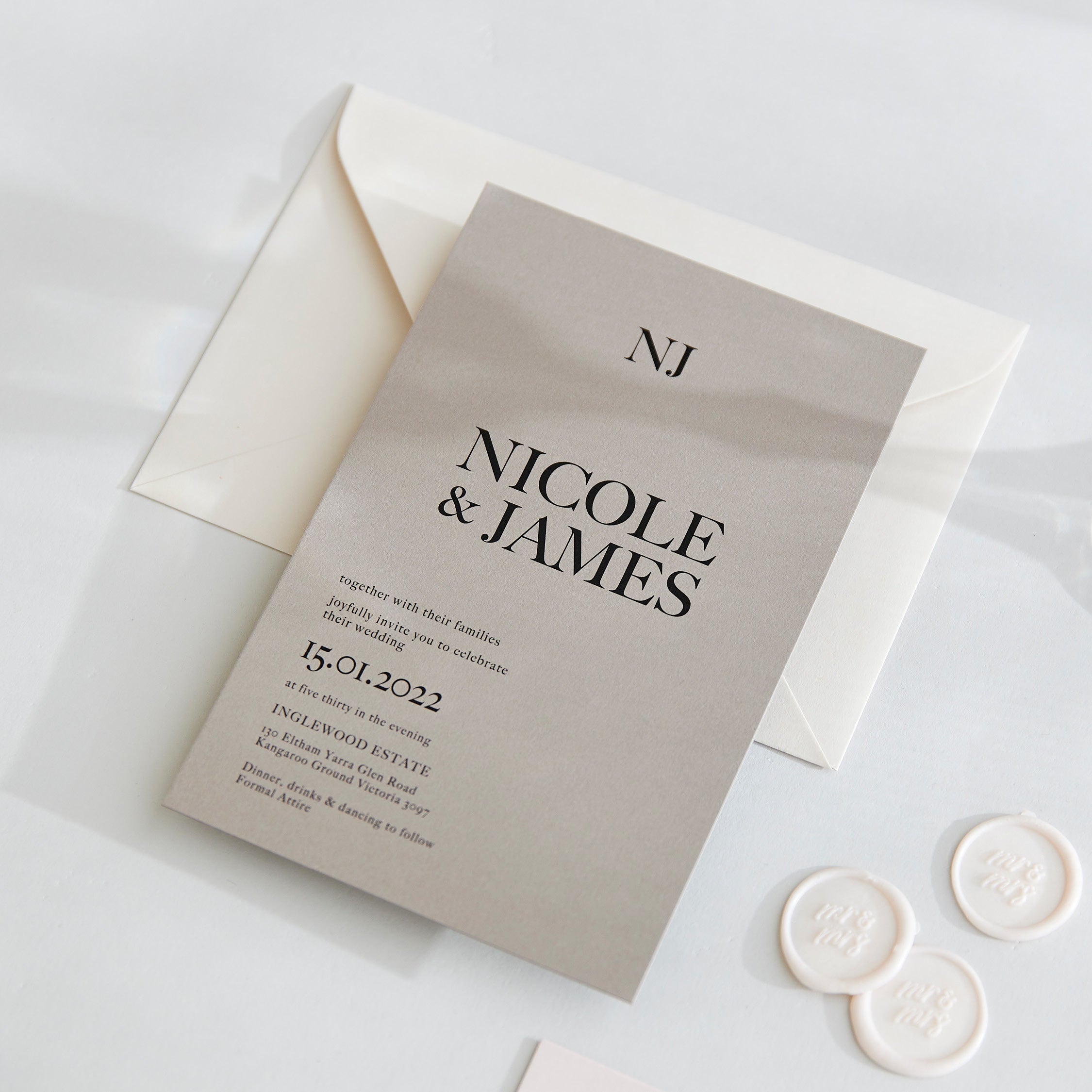 Devotion - Wedding Invitation & Envelope