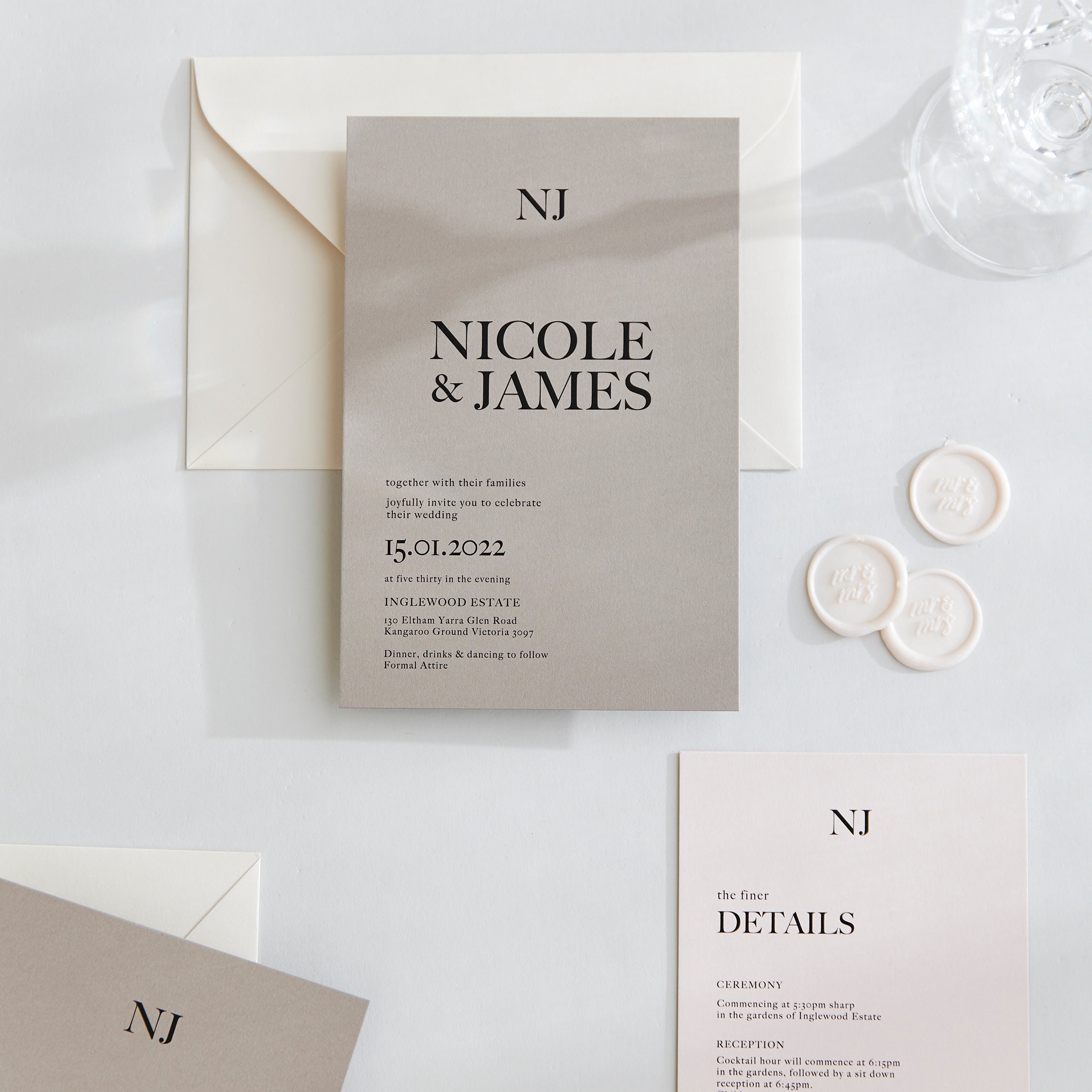 Devotion - Wedding Invitation & Envelope