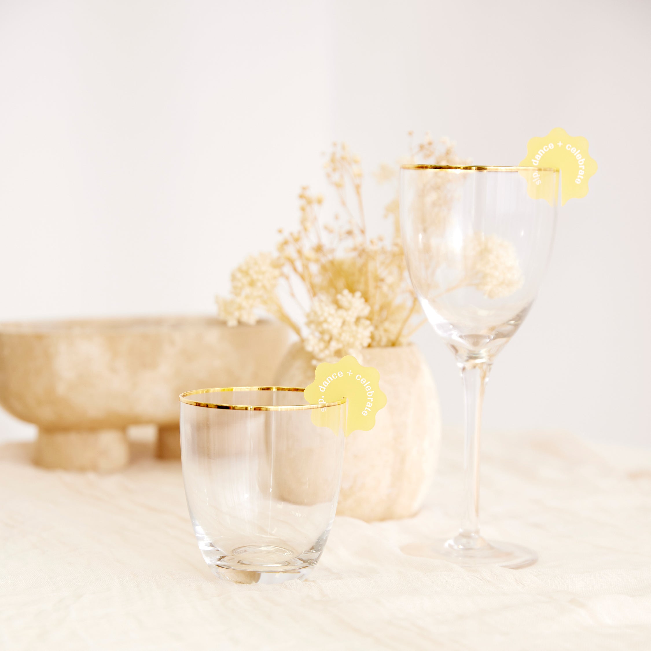 Acrylic Drink Tags - Floret