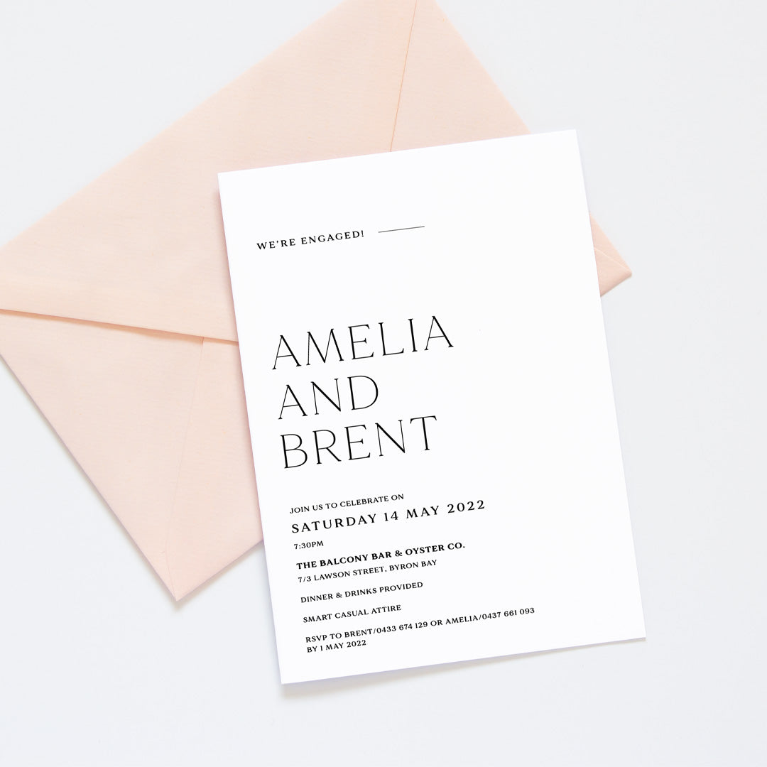 Wilde - Engagement Invitation