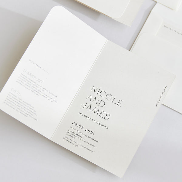 The One - Wedding Invitation Folder & Envelope