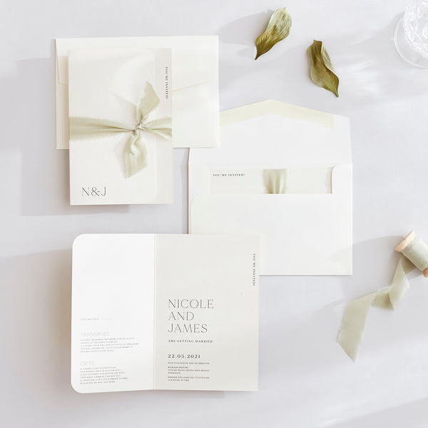 The One - Wedding Invitation Folder & Envelope