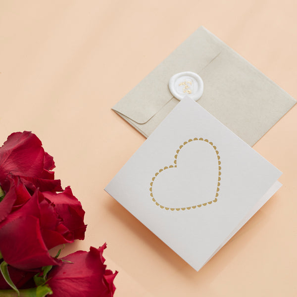 Gift Card & Wax Seal Set - Lace Heart
