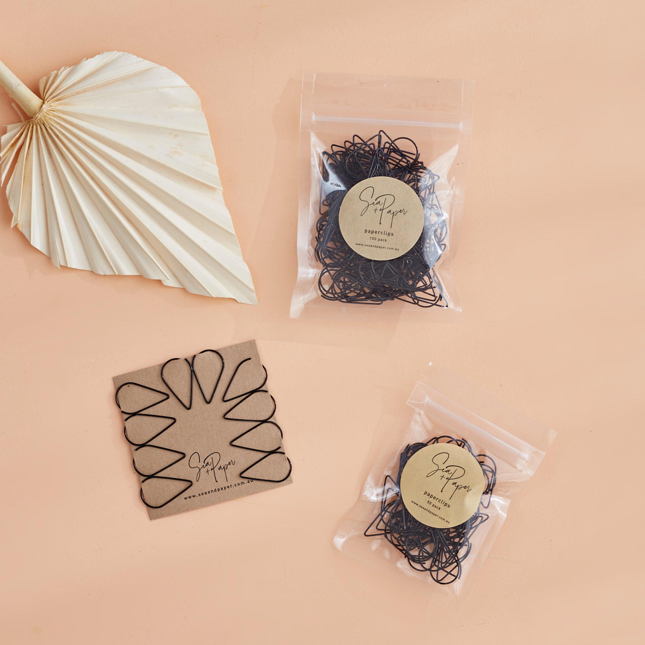 Teardrop Paperclips - Black