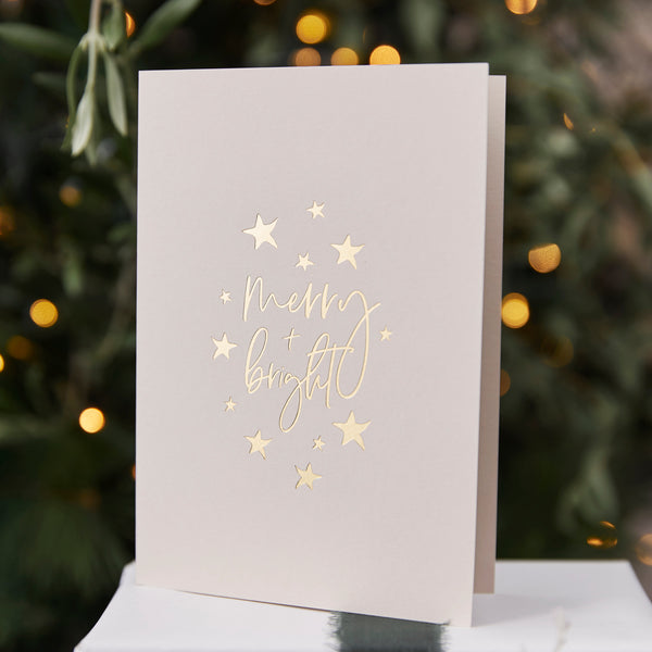 Christmas Card & Wax Seal - Beige