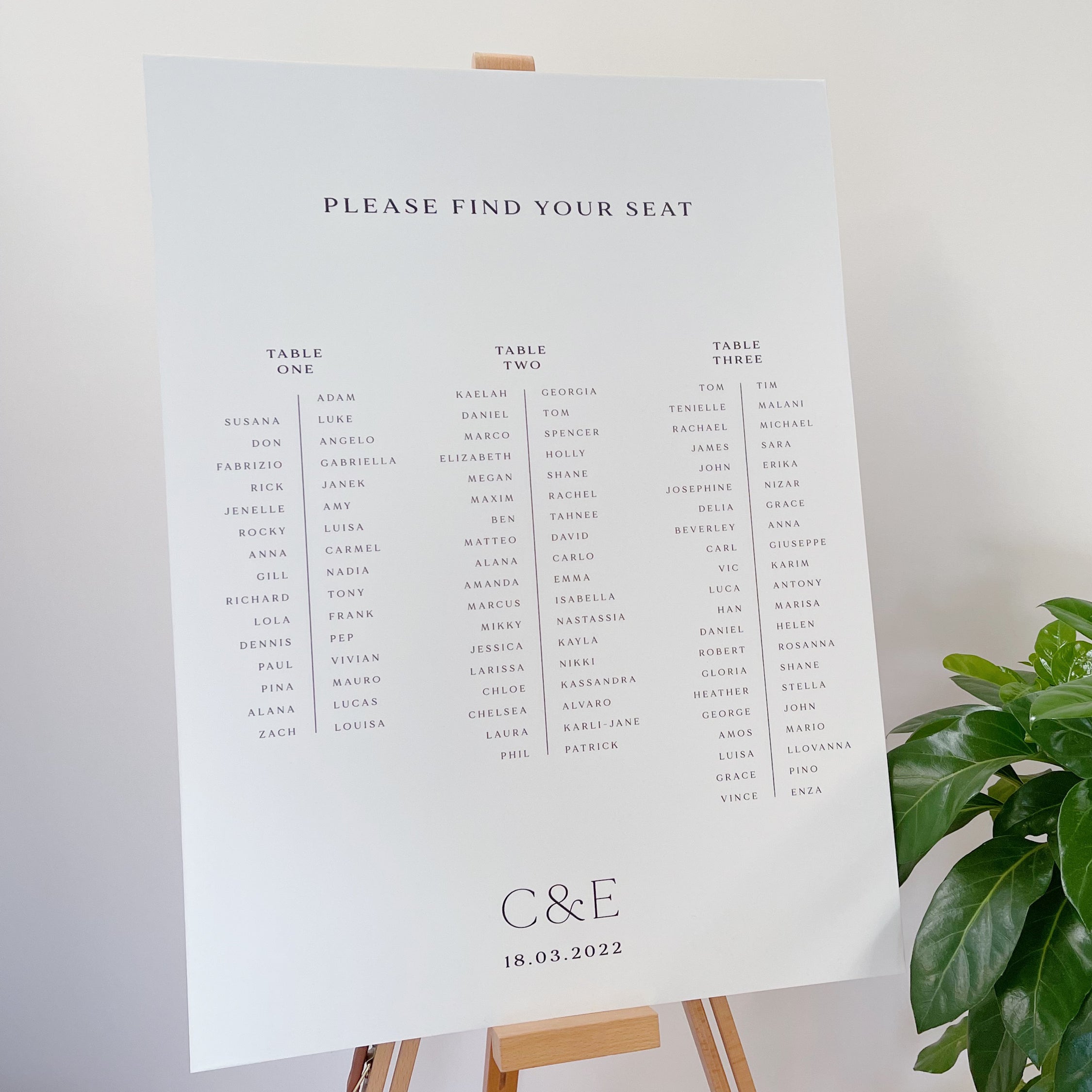 Wilde - Seating Chart