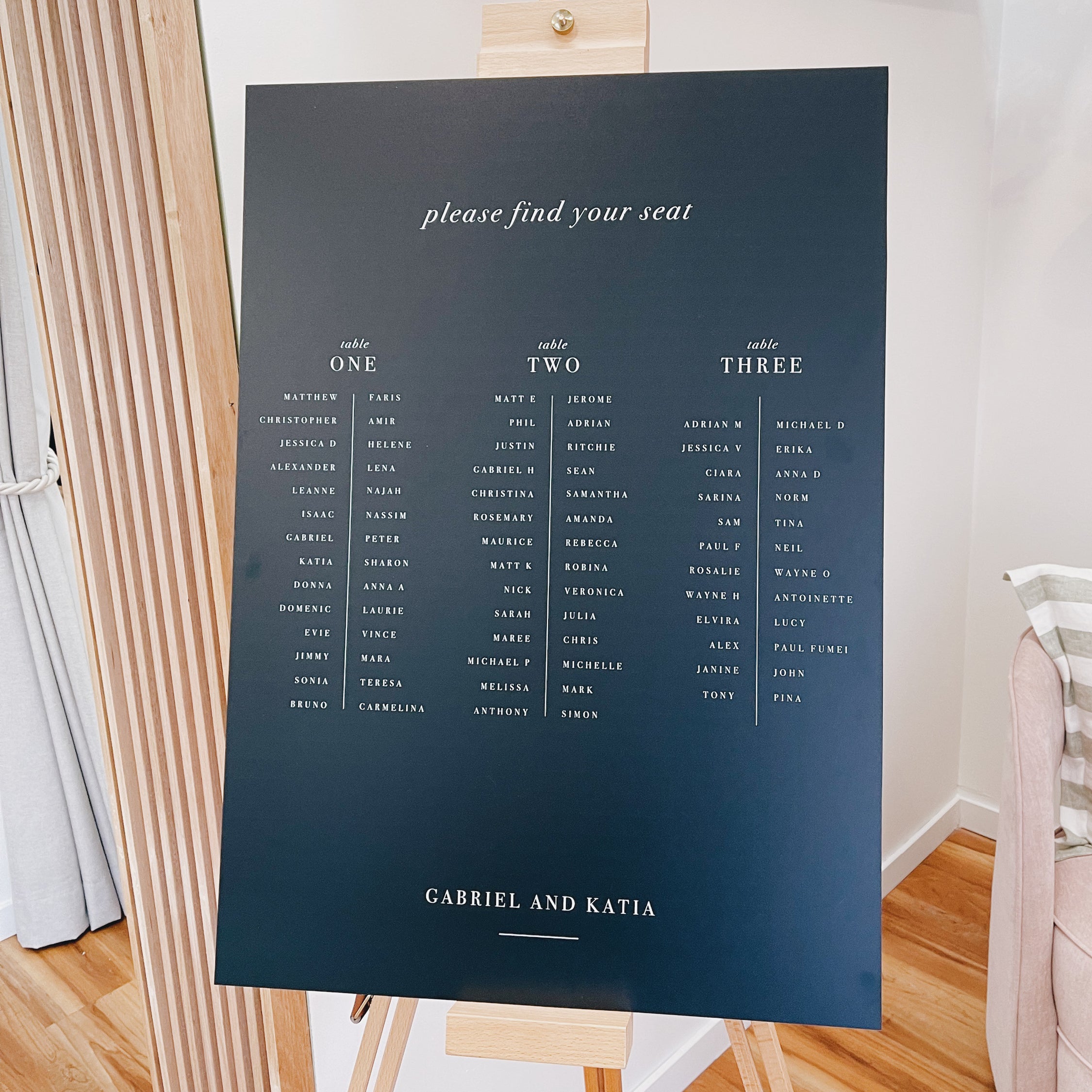 Grace - Seating Chart