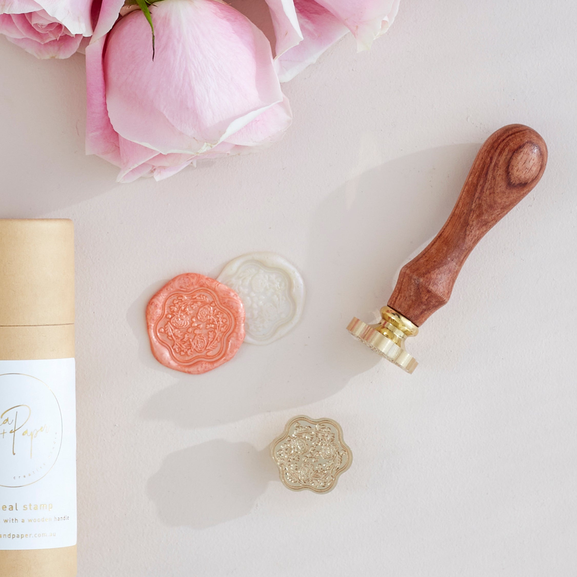 Wax Seal Stamp - Roses Floret