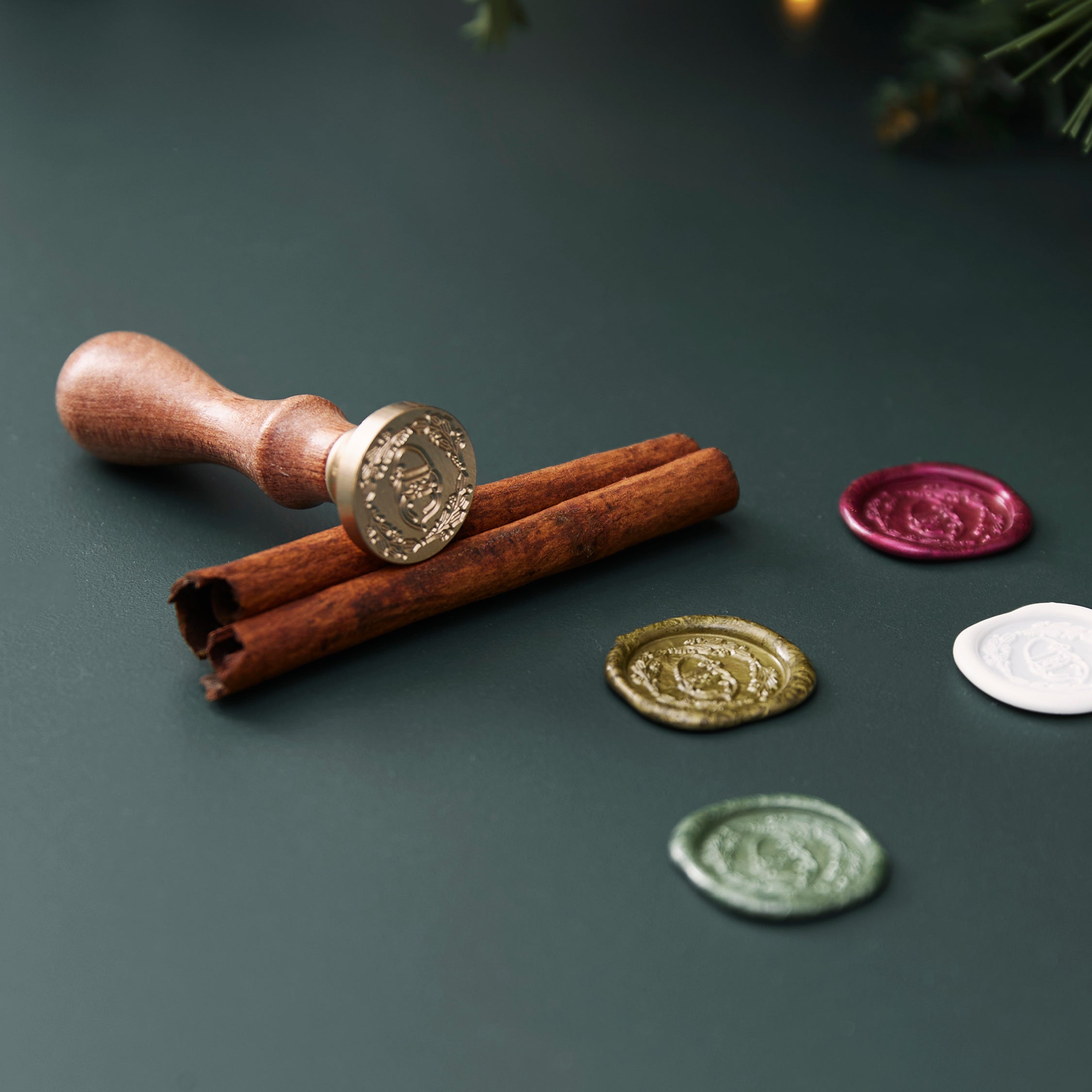 Wax Seal Stamp - Santa Wreath