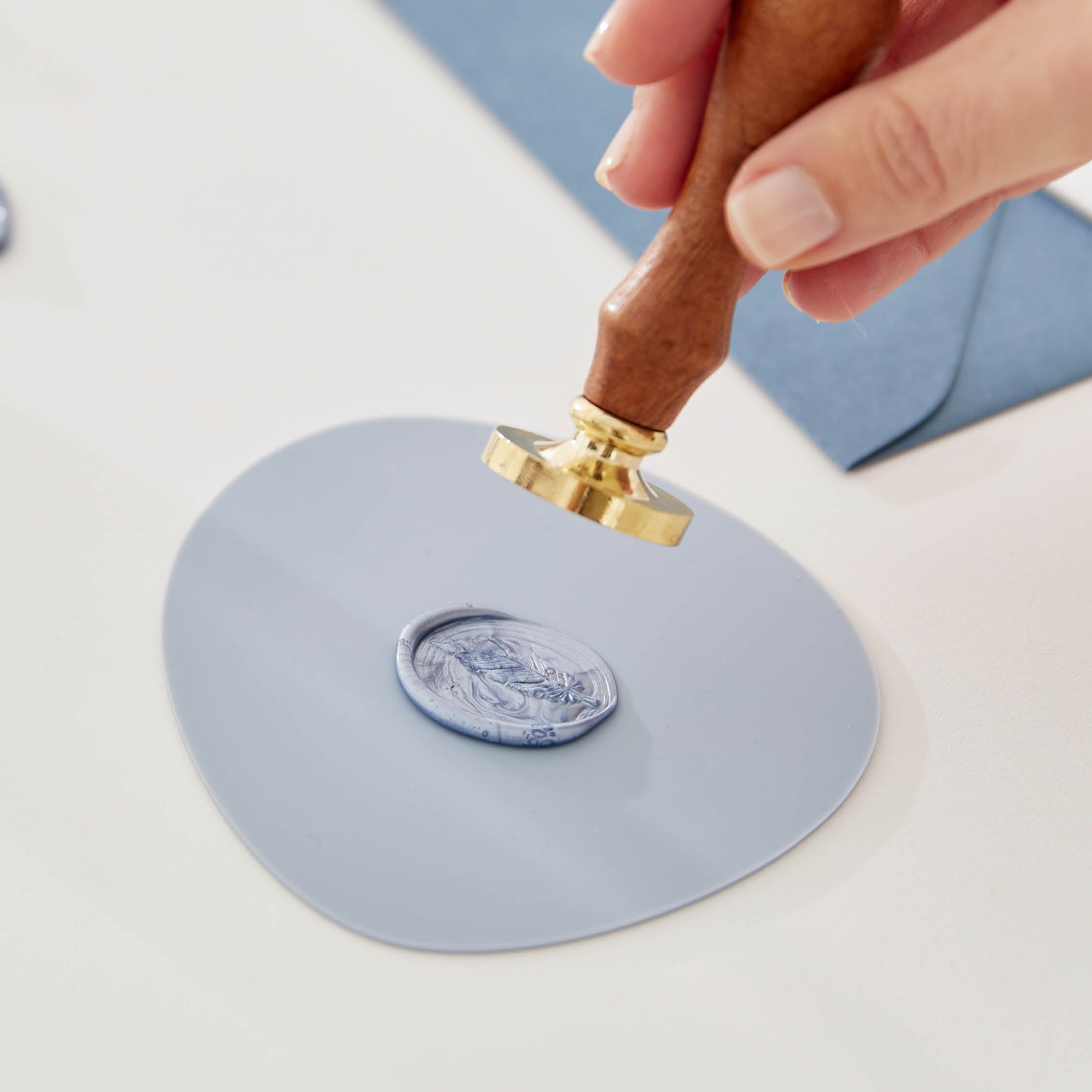 Wax Seal Stamp - Feather Oval