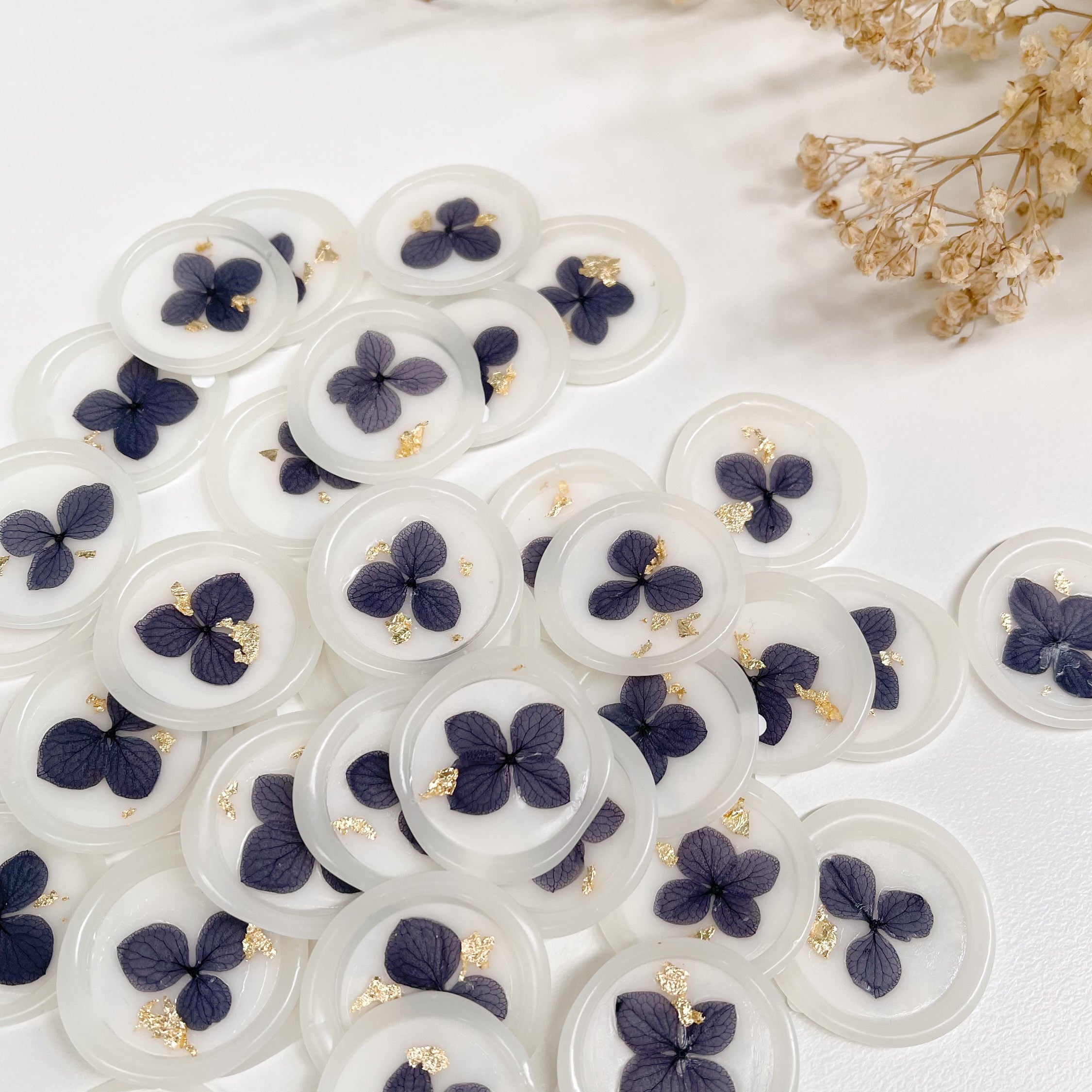Self-Adhesive Wax Seals - Hydrangea