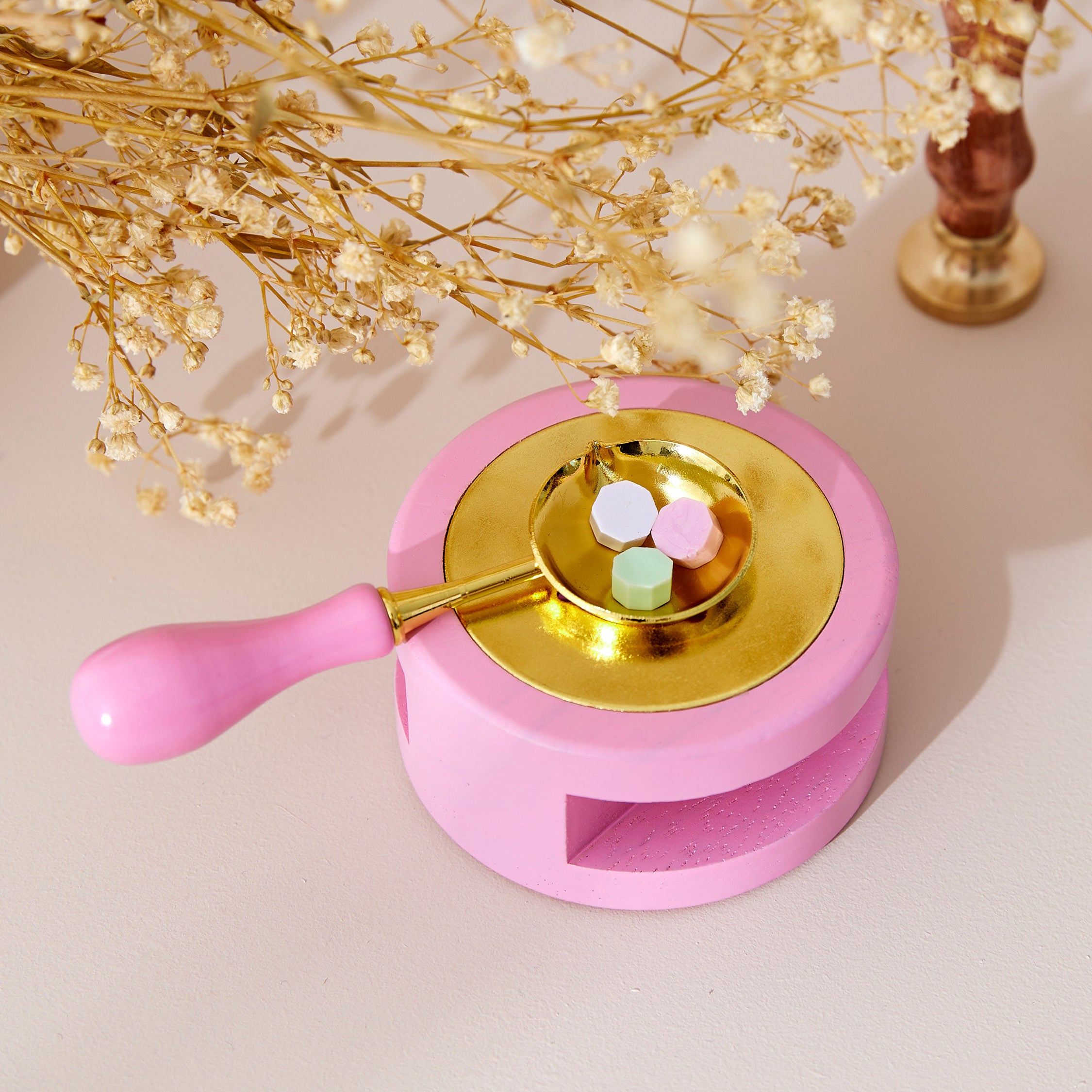 Wax Melt Burner - Pink & Gold