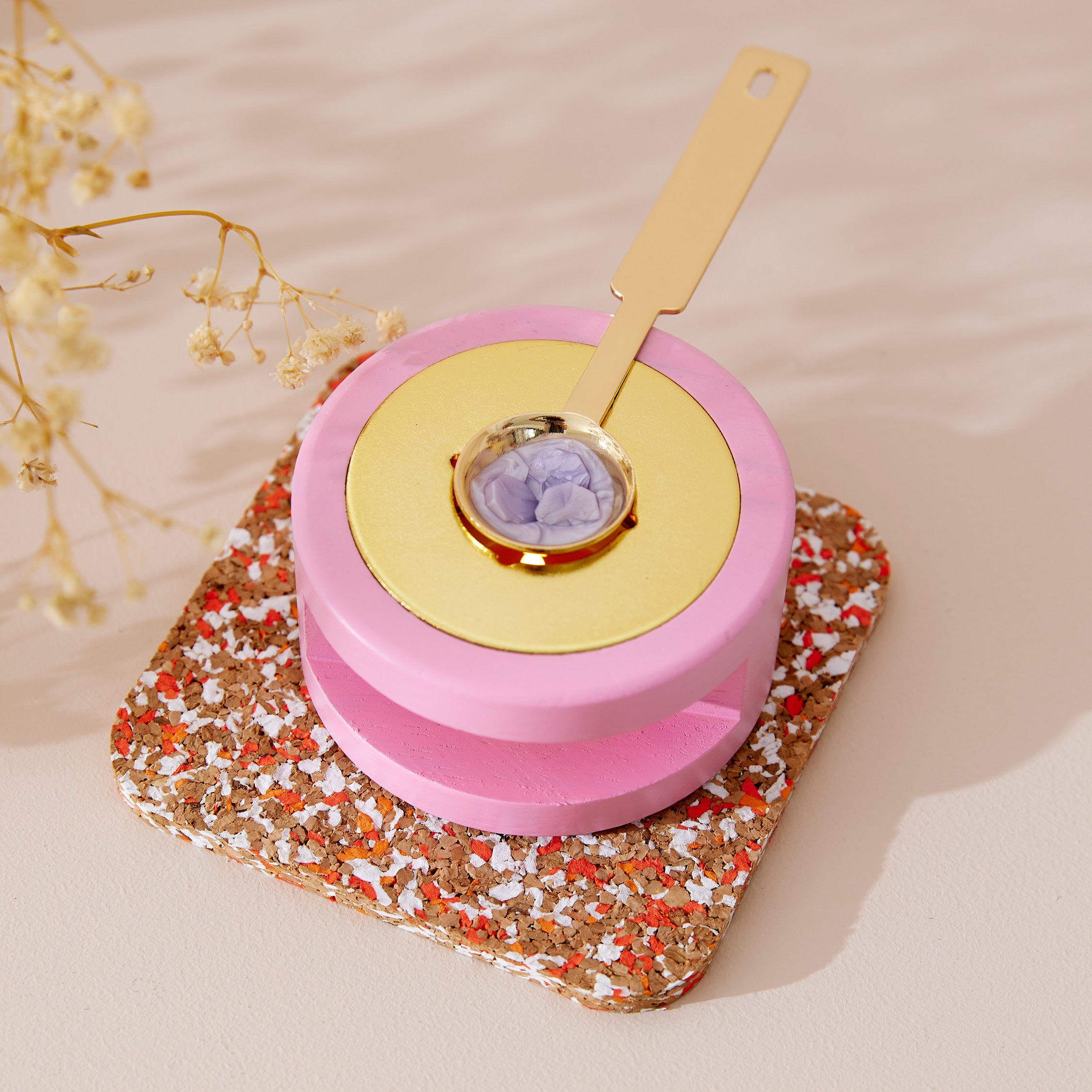 Wax Melt Burner - Pink & Gold
