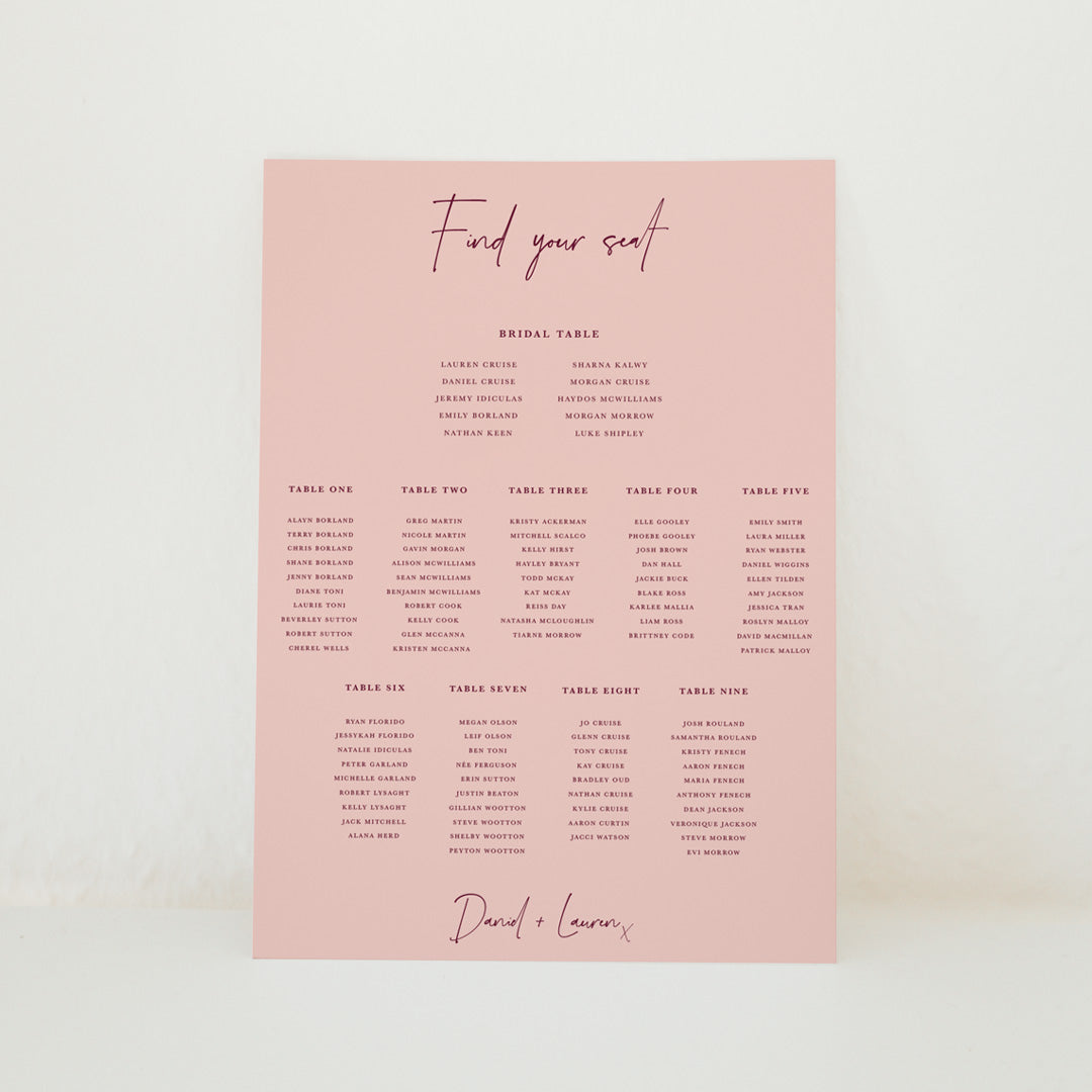 Passion - Seating Chart