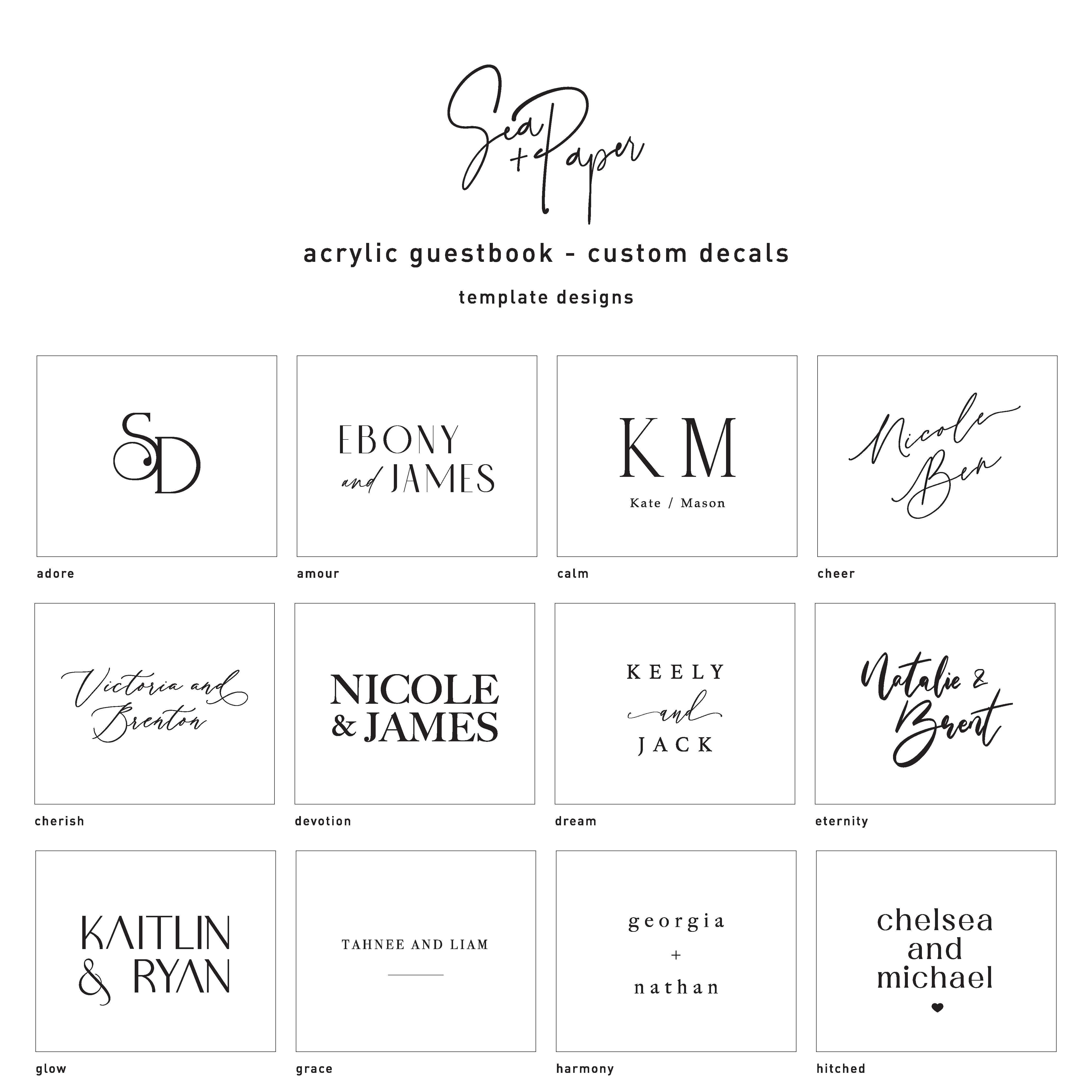 Acrylic Guestbook - Gloss Black *clearance*