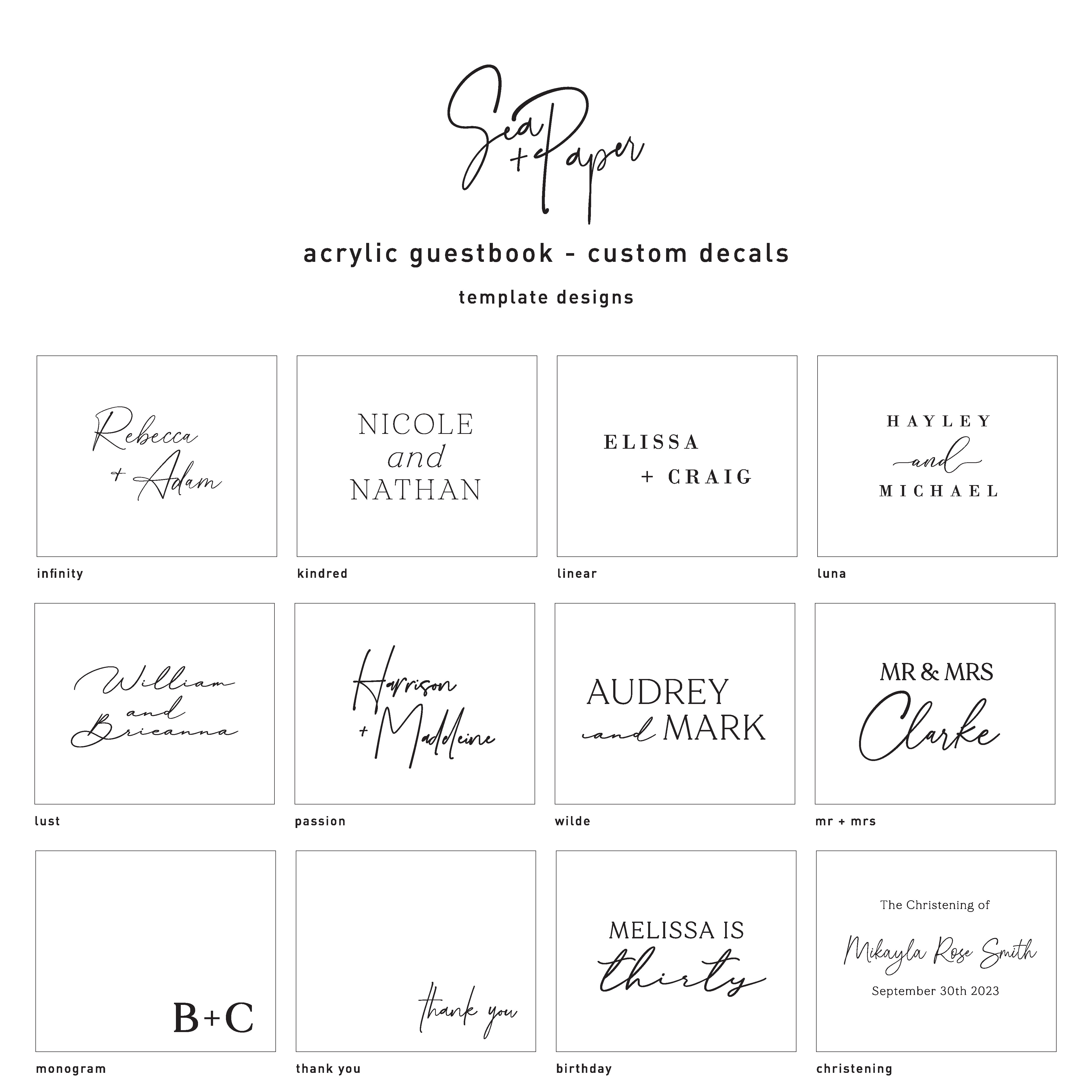 Acrylic Guestbook - Mirror Silver *IMPERFECT QUALITY*