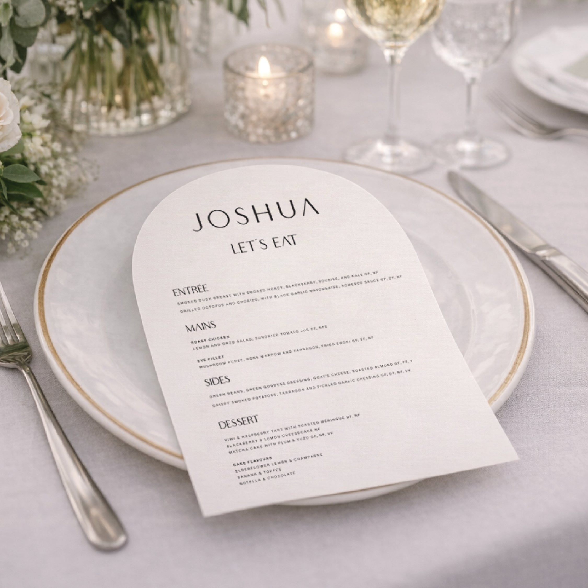 Glow - 120x180mm Printed Menus