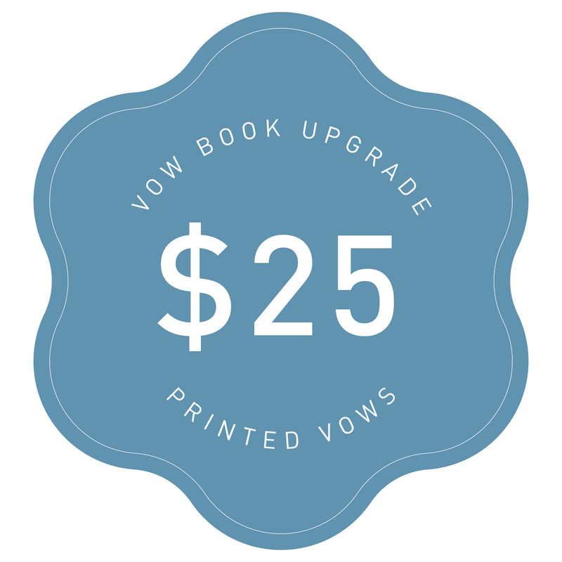 Vow Book - Printed Vows