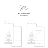 Take Me Away - Wedding Invitation Folder & Envelope