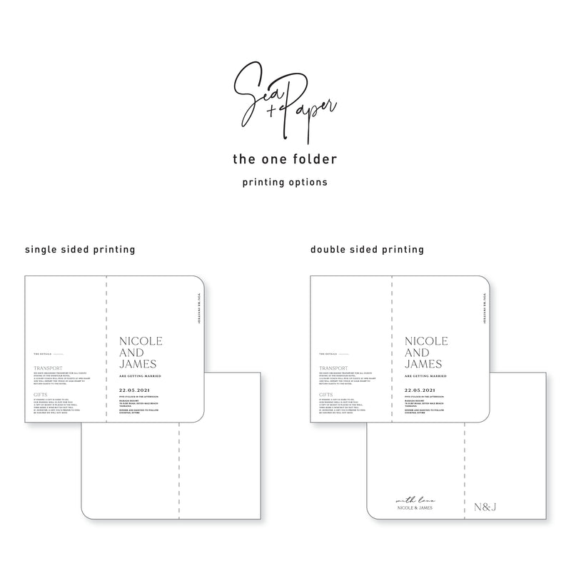 The One | Wedding Invitation Folder