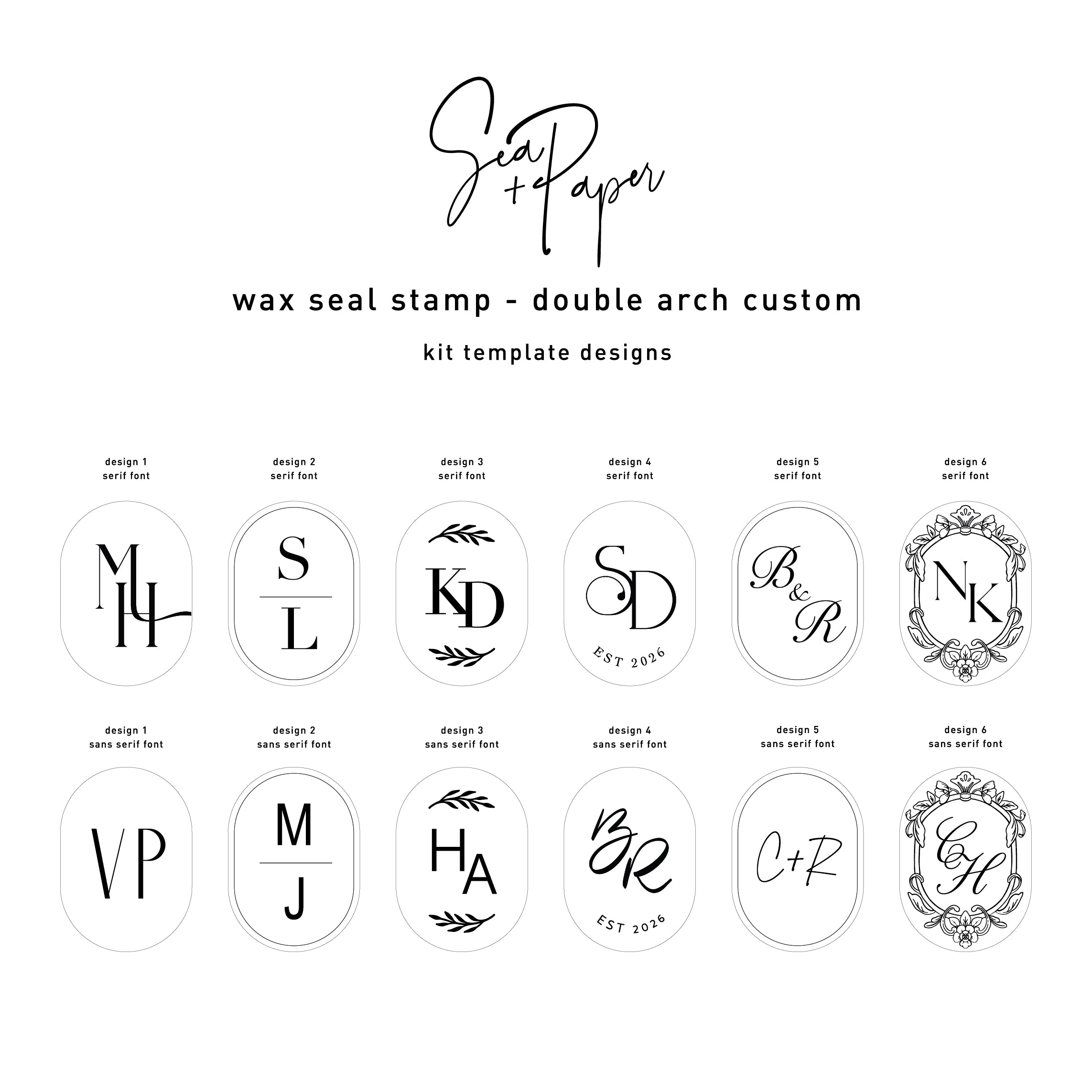 Wax Seal Beginner Kit - Custom Stamp