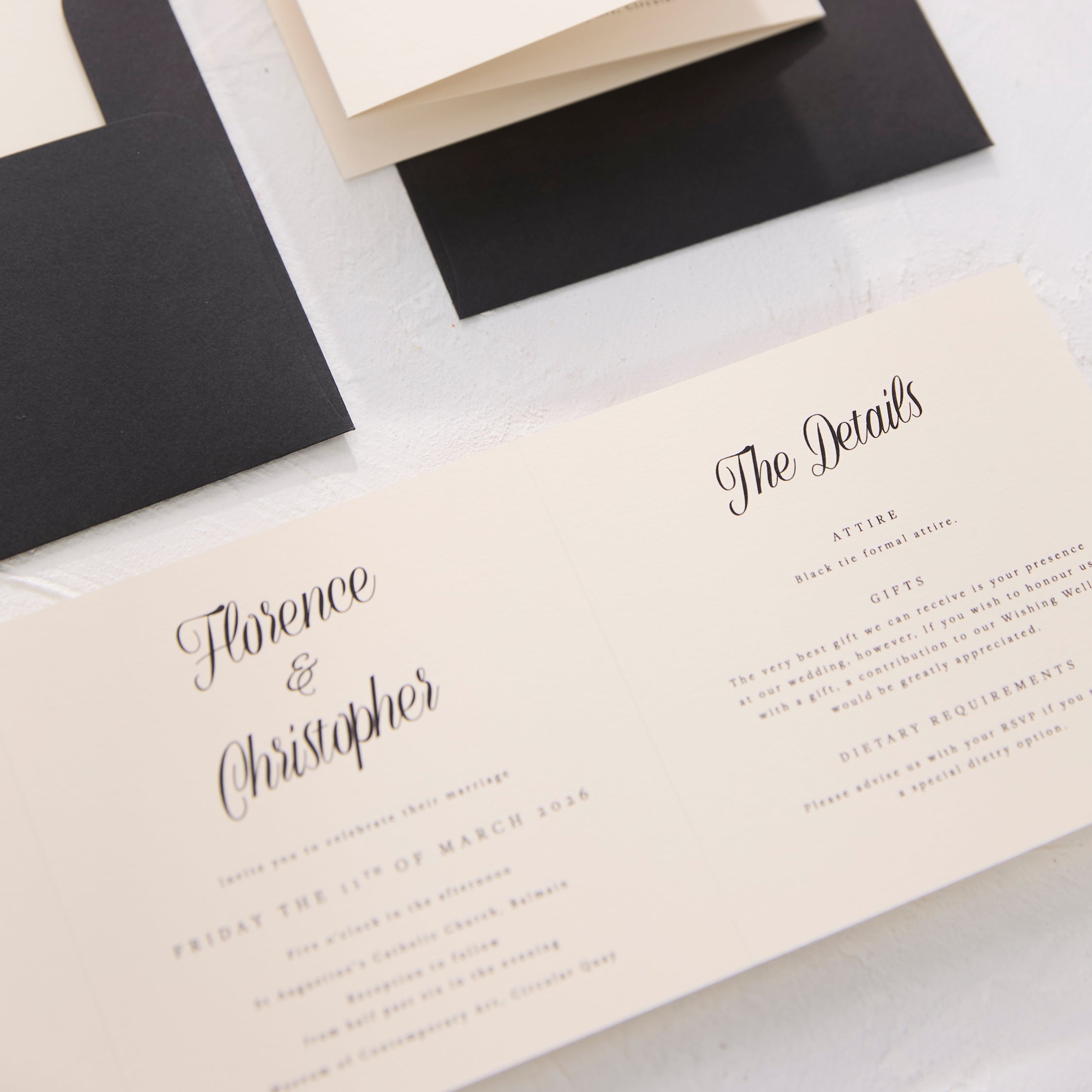 Hideaway - Wedding Invitation Folder & Envelope