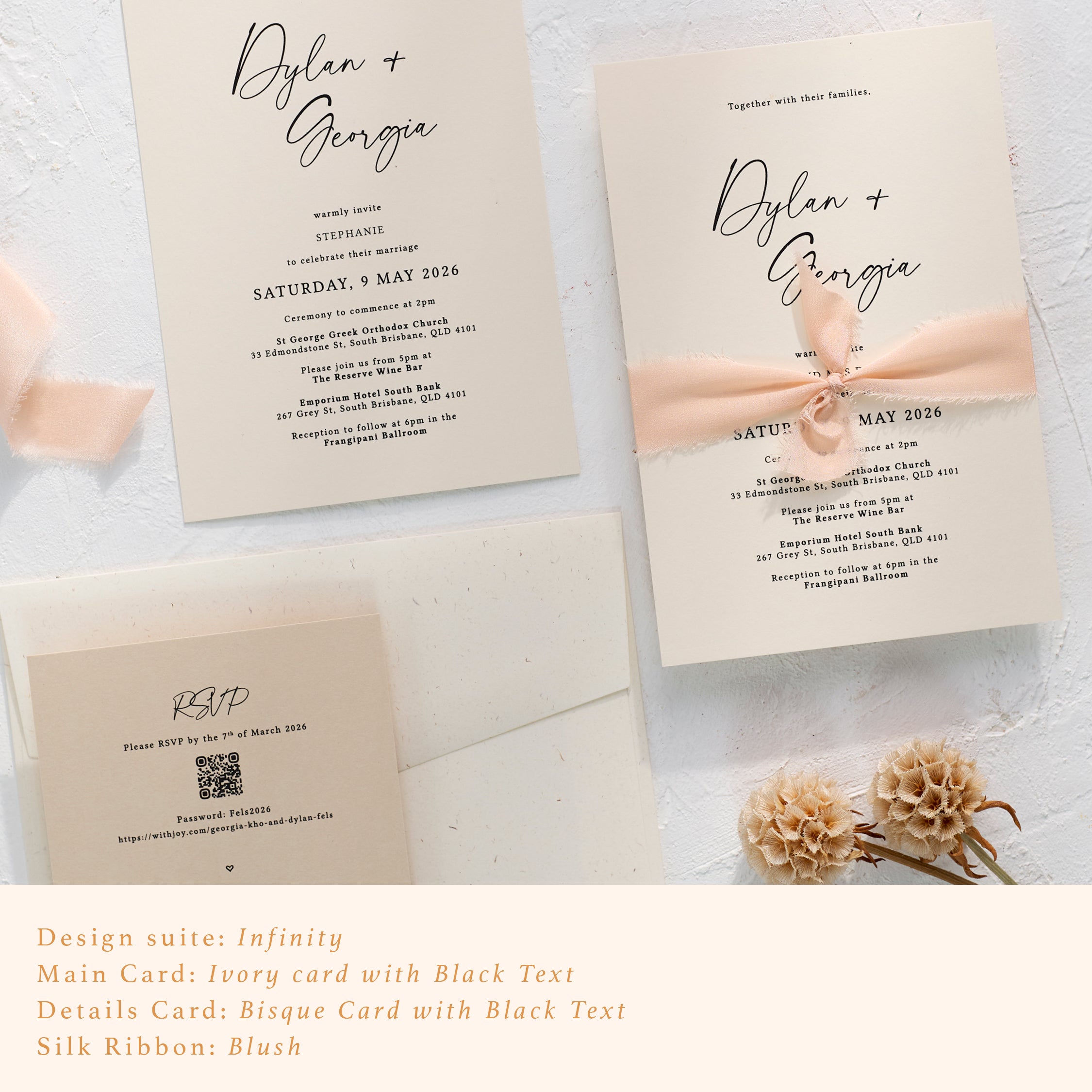 The Silk Ribbon Invitation Set