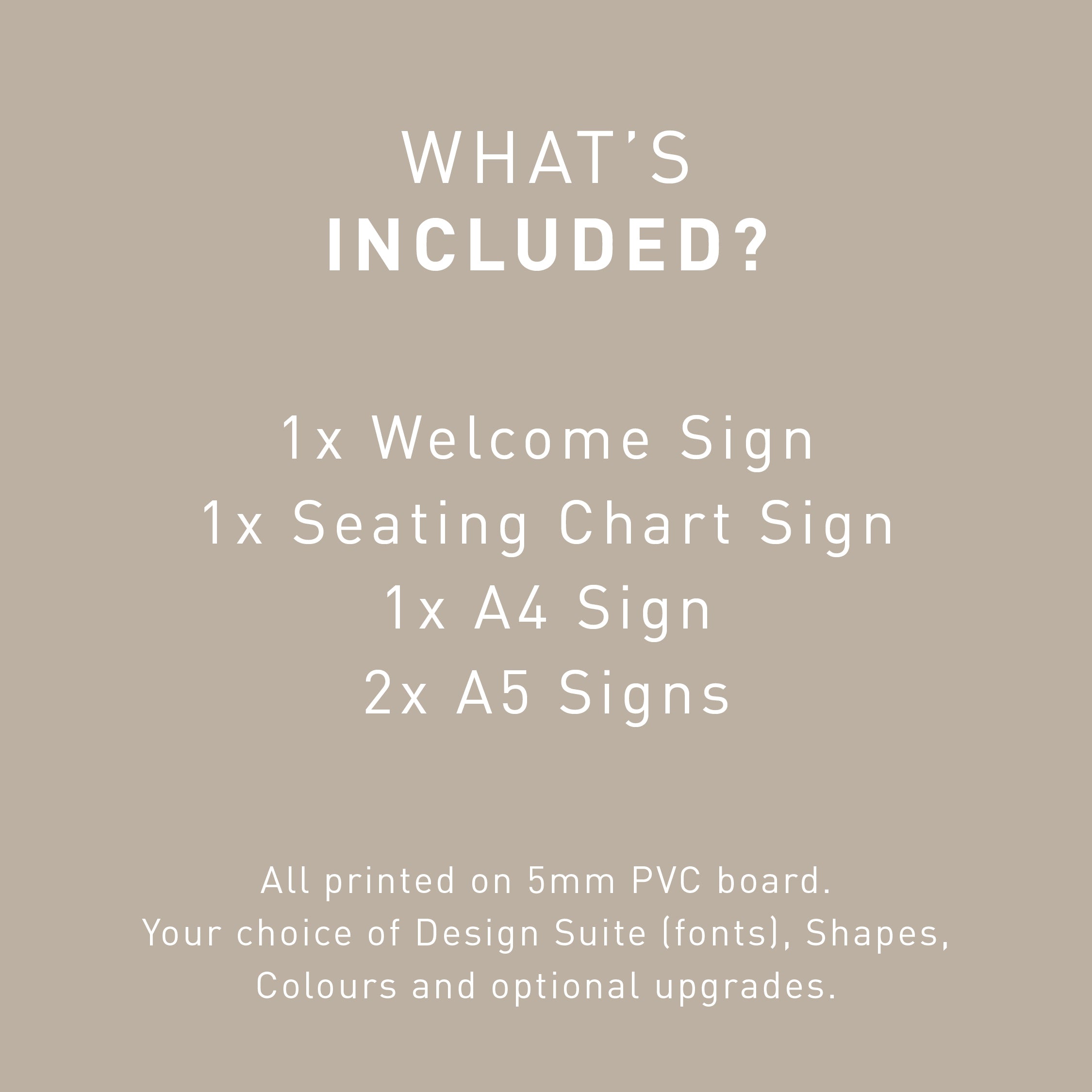 PVC Signage Bundle - 5 Signs (Save $90+!)