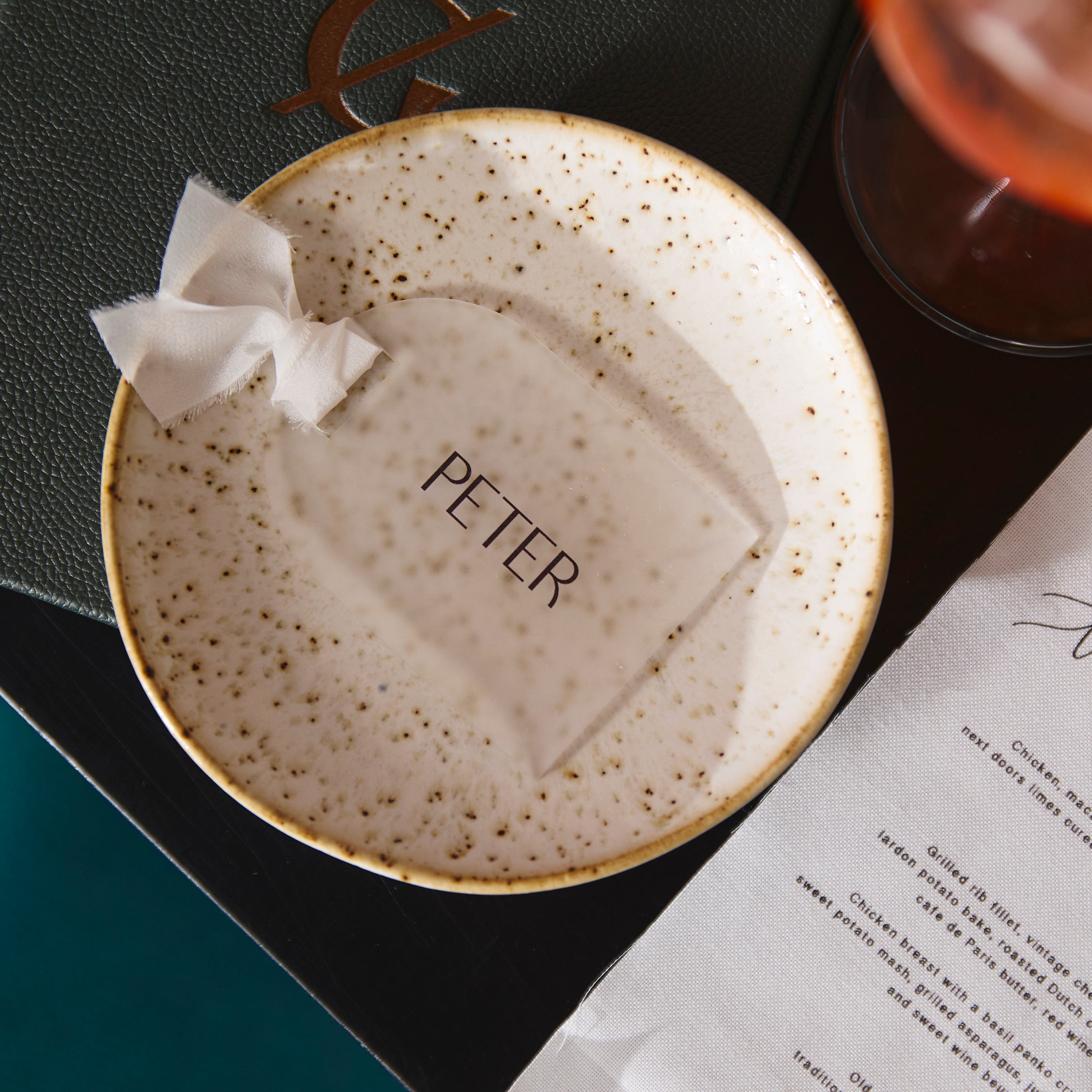 Acrylic Place Cards - Luggage Tag