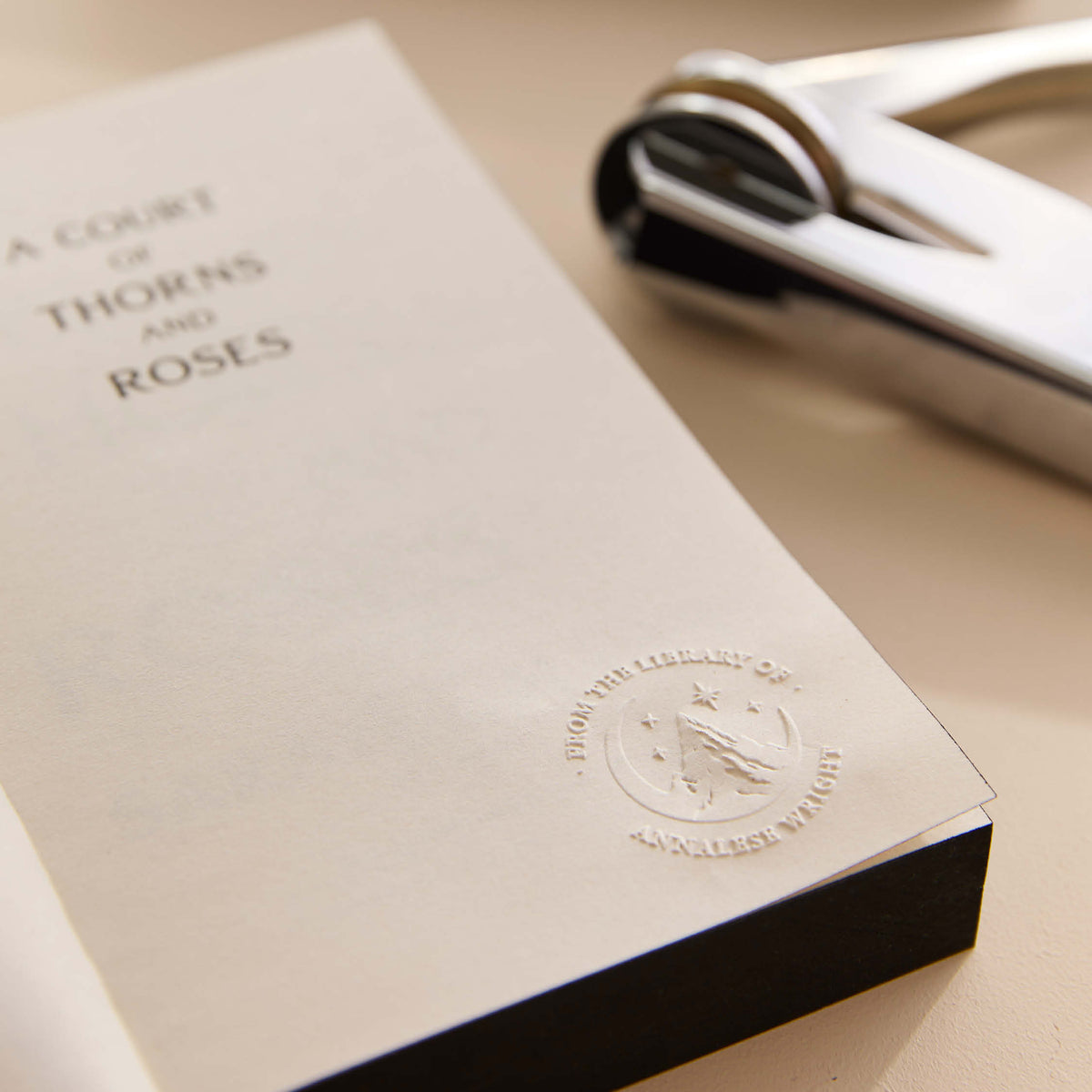 Custom Bookish Themed Embossing Stamps