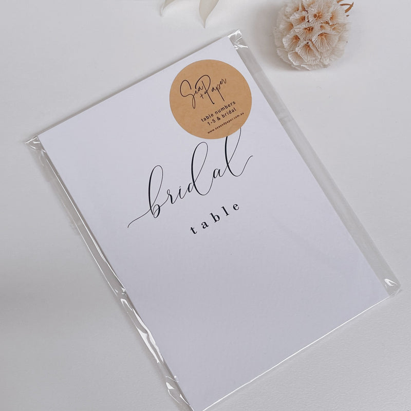 Assorted Pre-Made Table Number Sets - Luna *clearance*