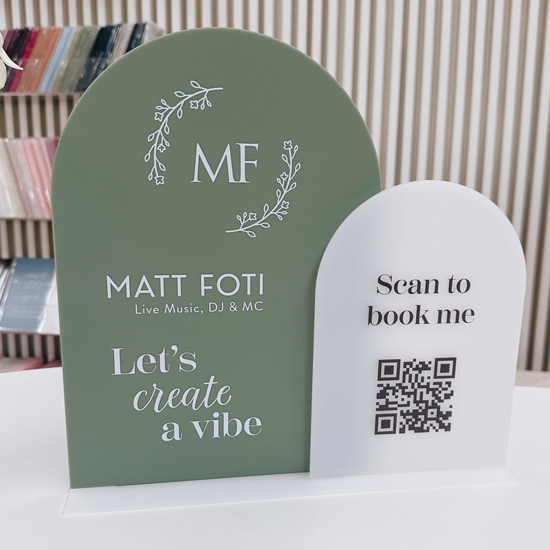 Branded Dual Acrylic Sign - Various Sizes