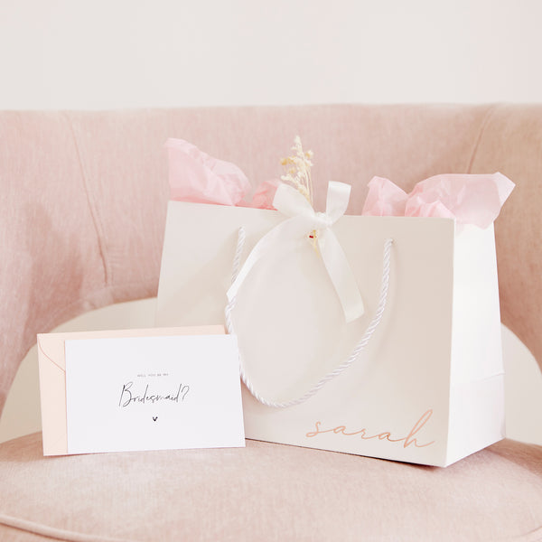 DIY Bridal Party Proposal Bag