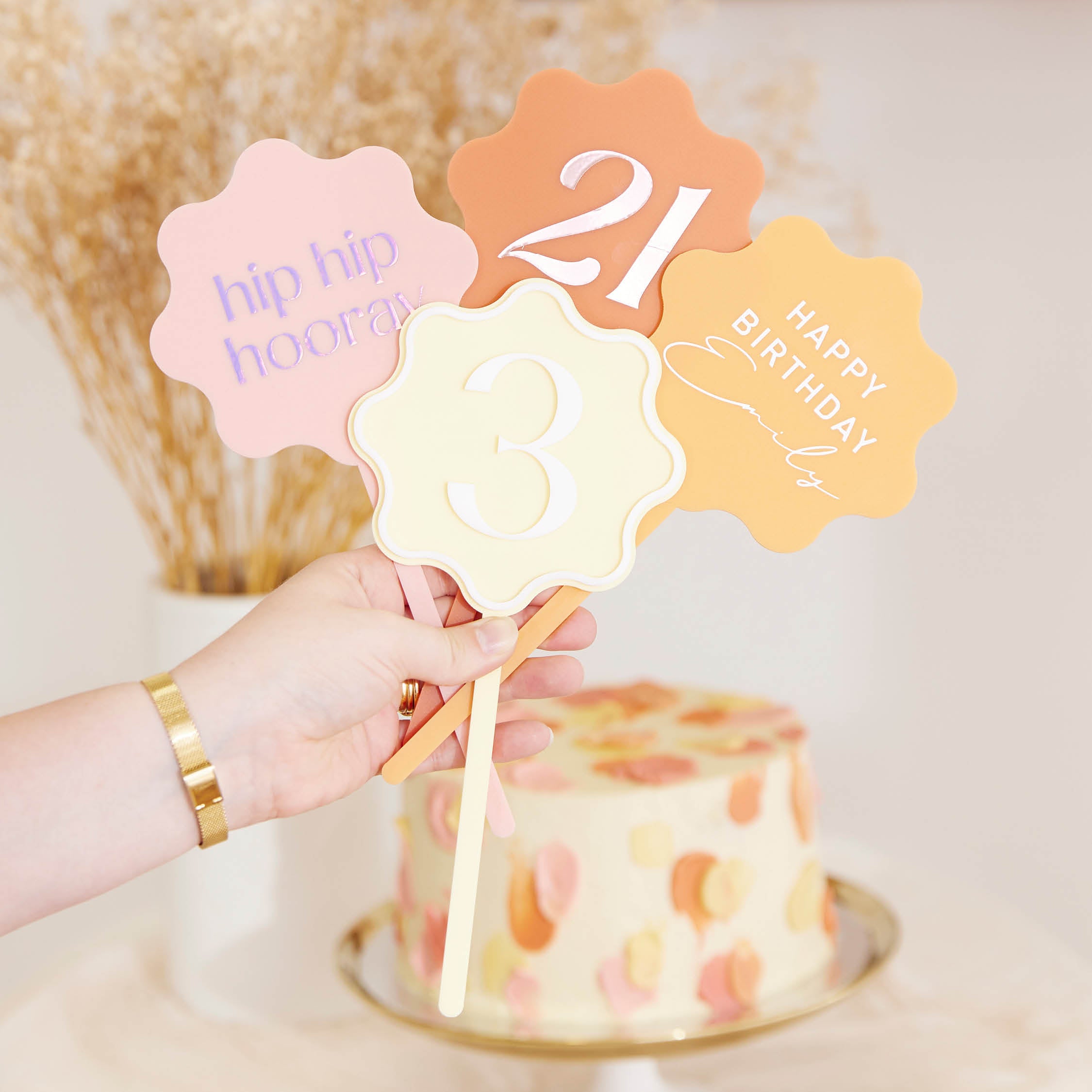 Acrylic Cake Topper – Sea and Paper Creative Studio