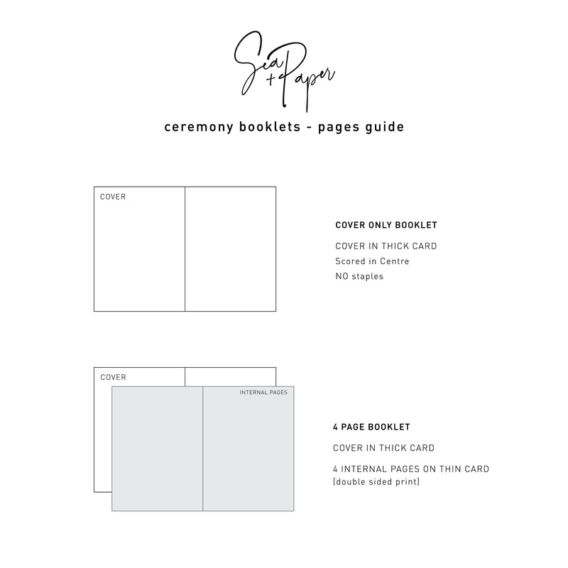 Ceremony Booklets
