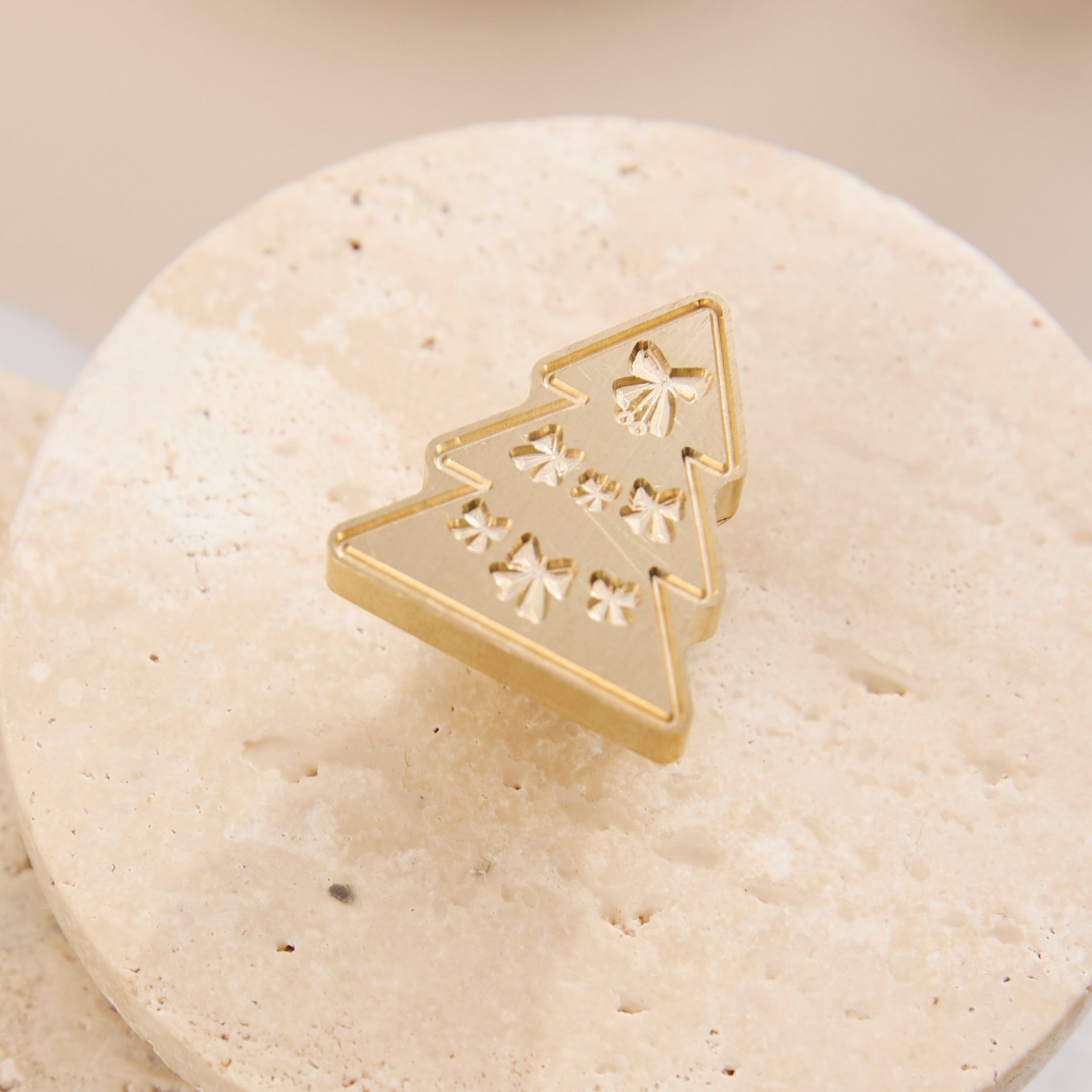 Wax Seal Stamp - Christmas Tree with Bows