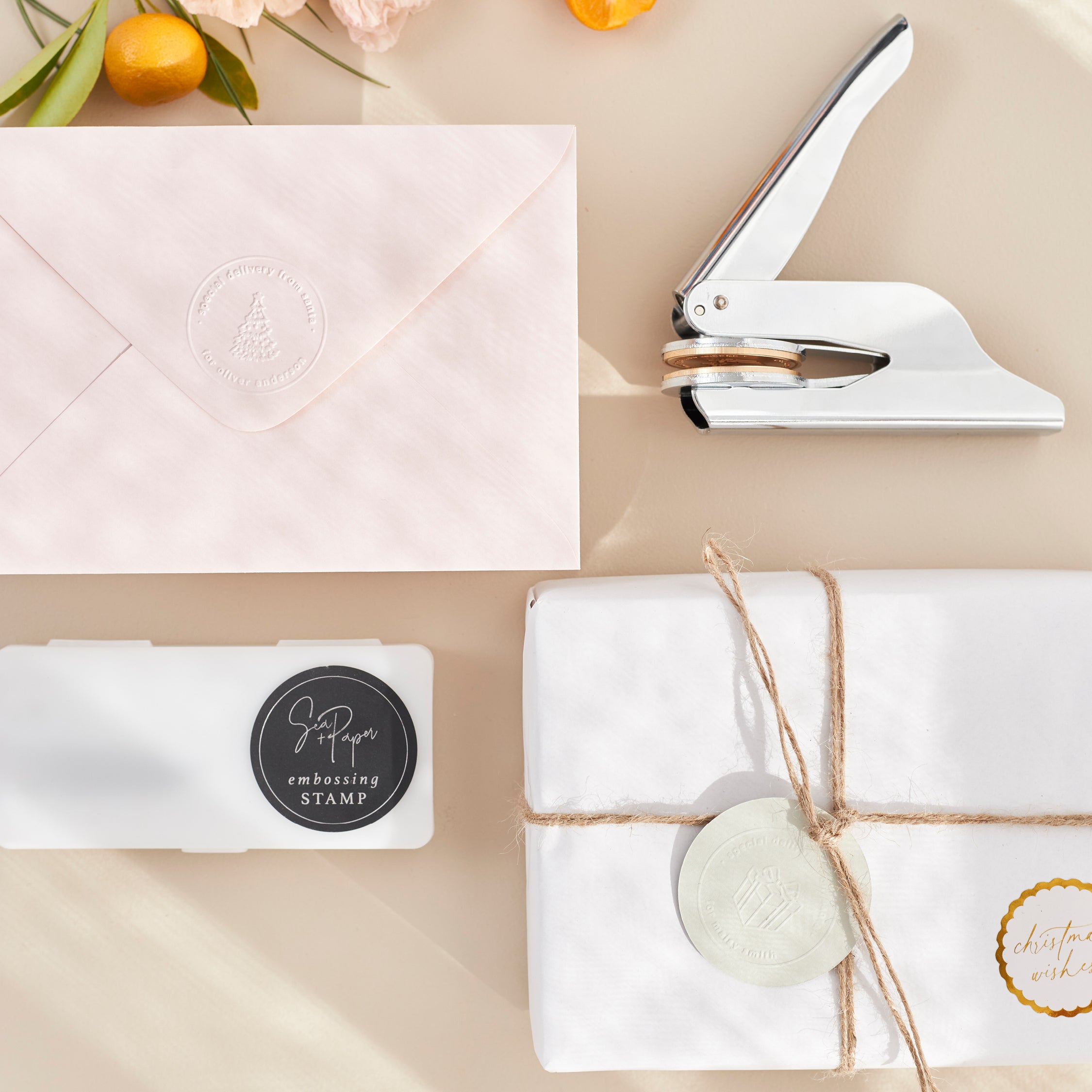 Custom Christmas Embossing Stamp