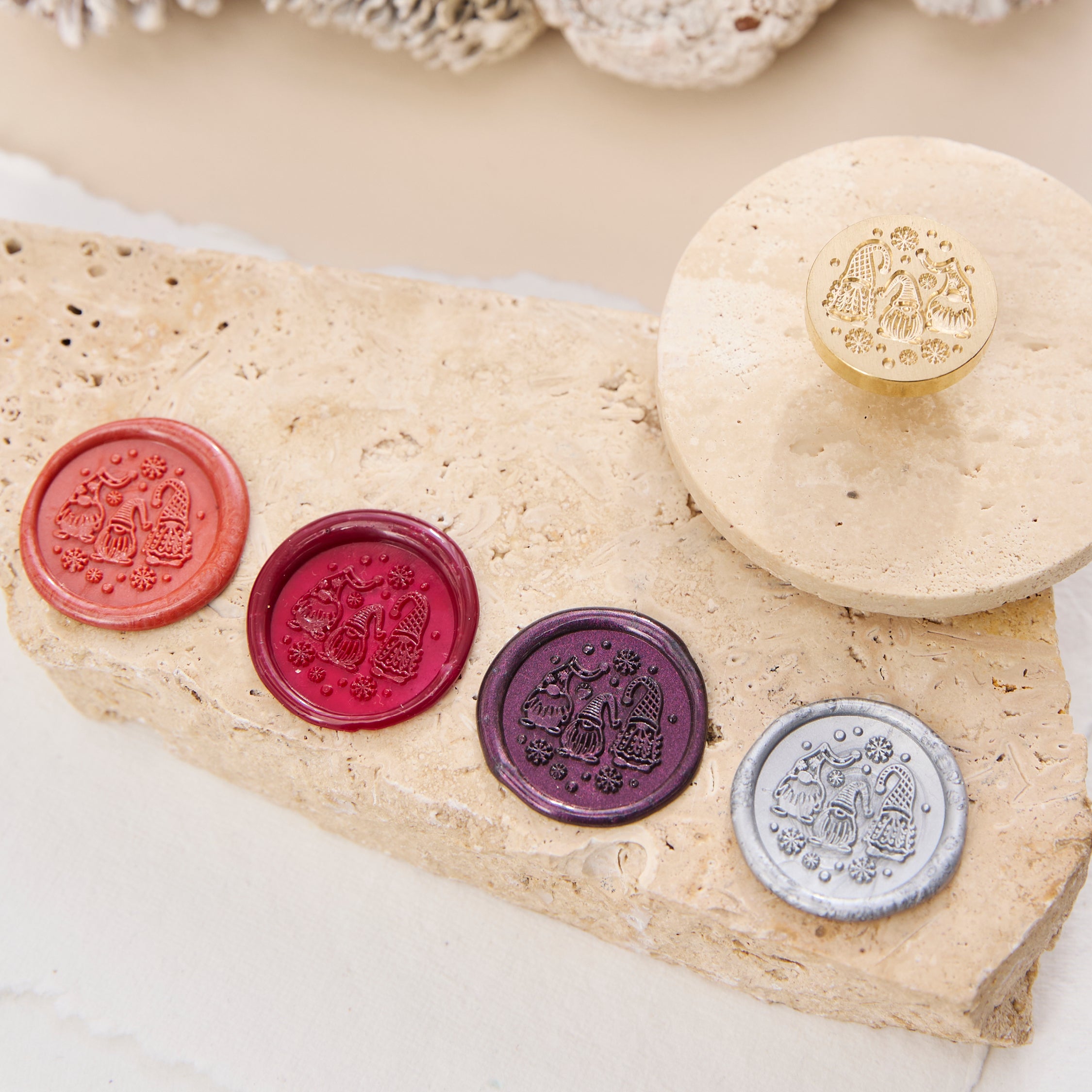 Wax Seal Stamp - Christmas Gnomes