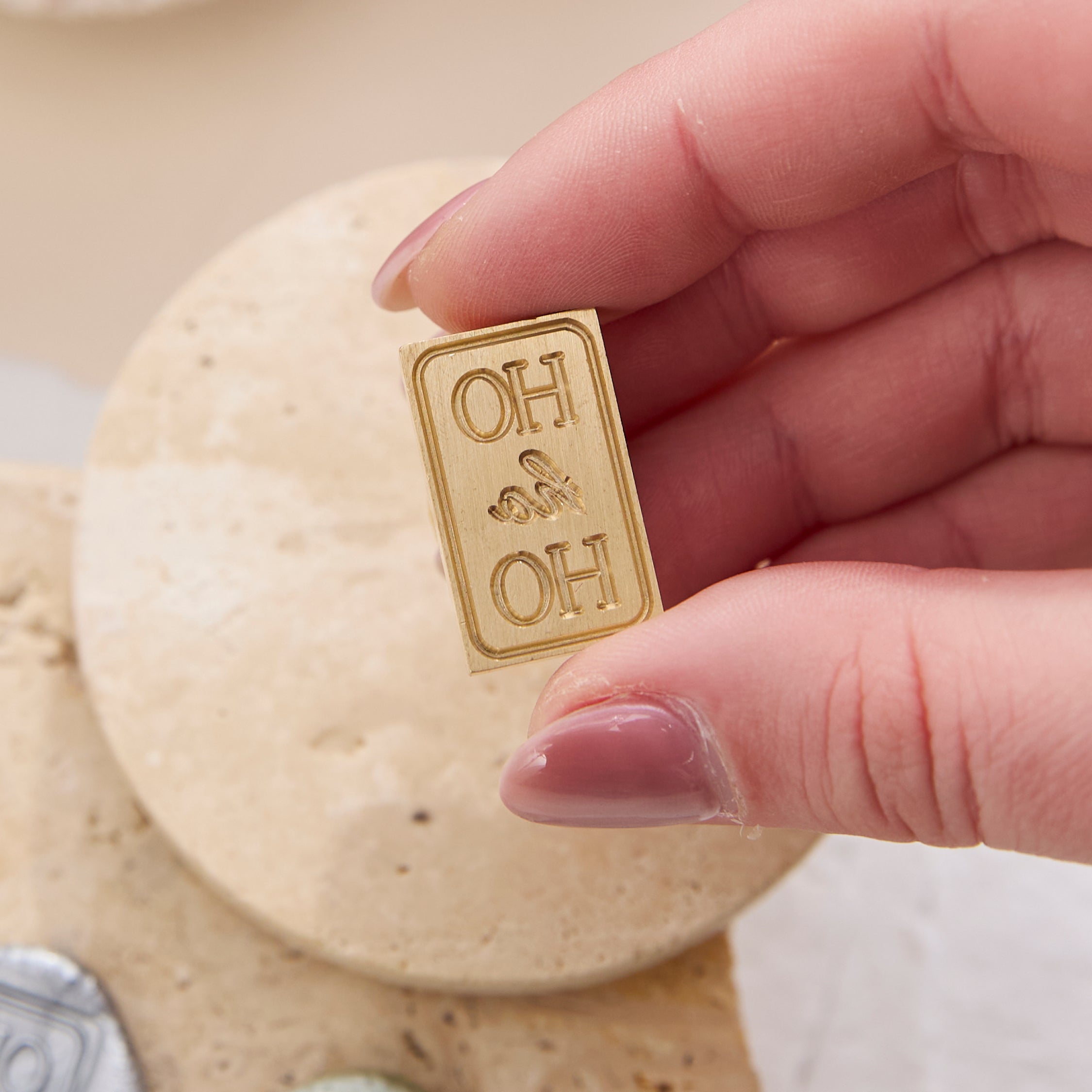 Wax Seal Stamp - Ho Ho Ho Rectangle