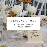 Virtual Phone Event Stationery Consultations