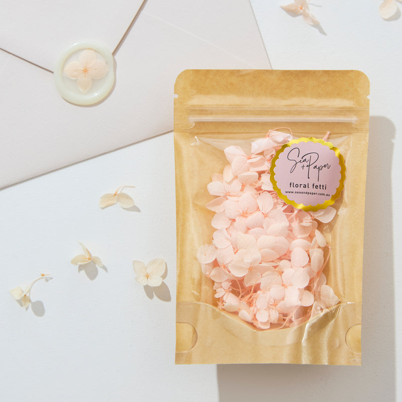 Hydrangea Floral Fetti - Peach