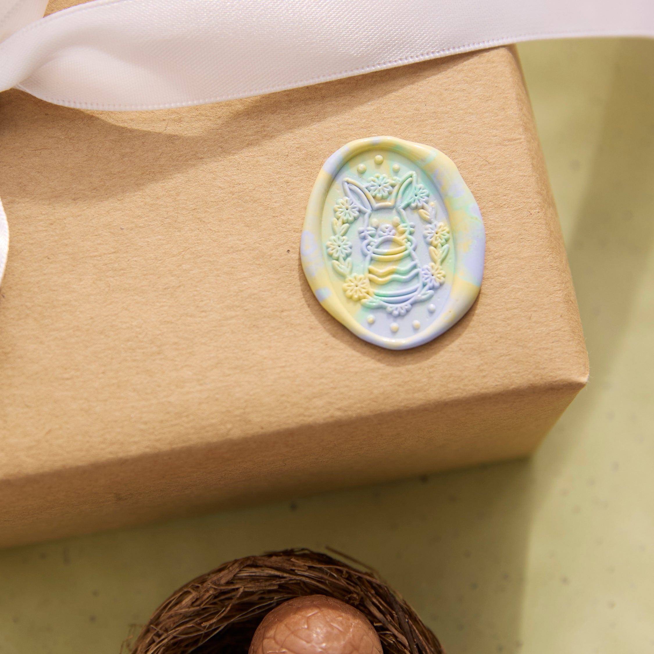 Wax Seal Stamp - Oval Easter Wreath