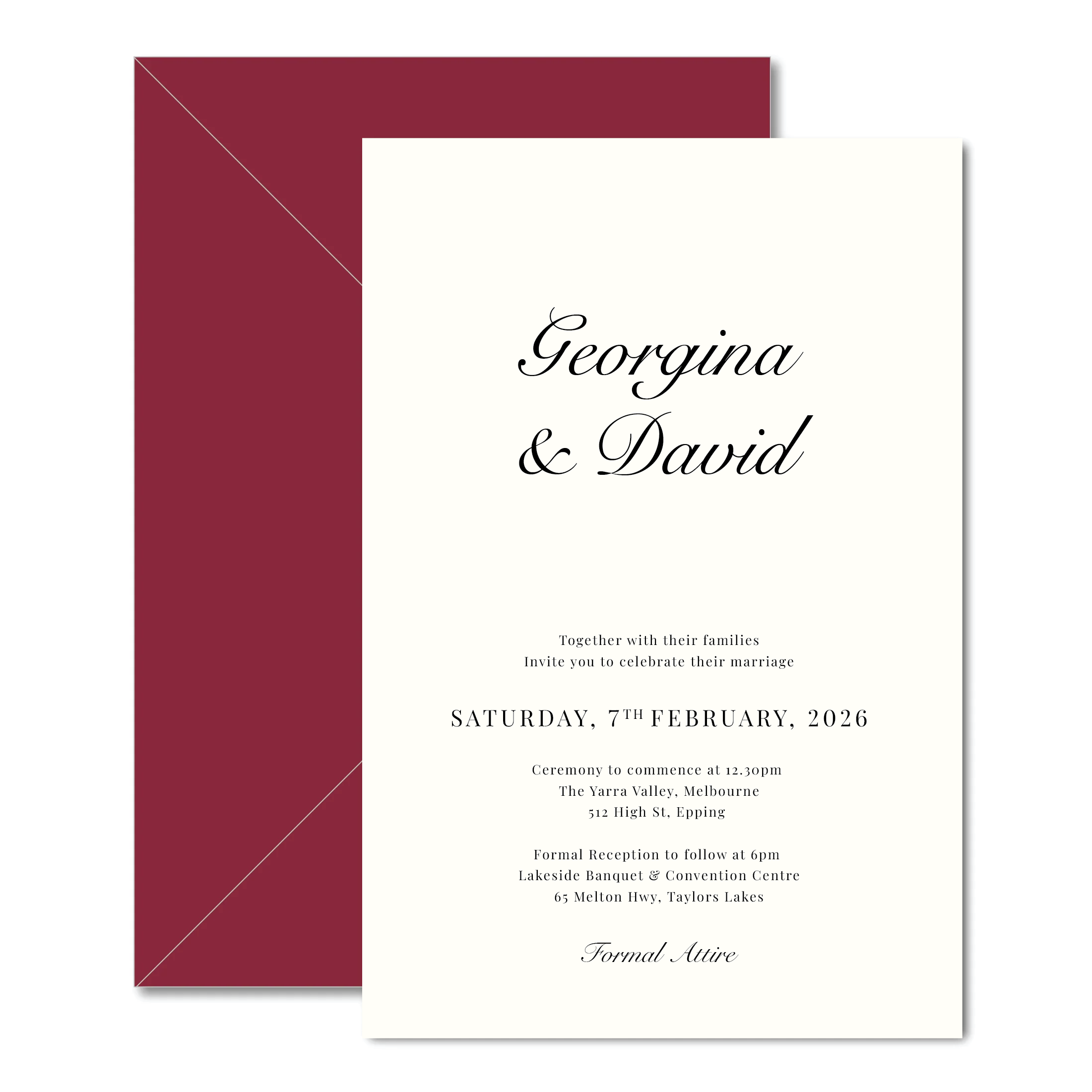 Essence - Wedding Invitation & Envelope